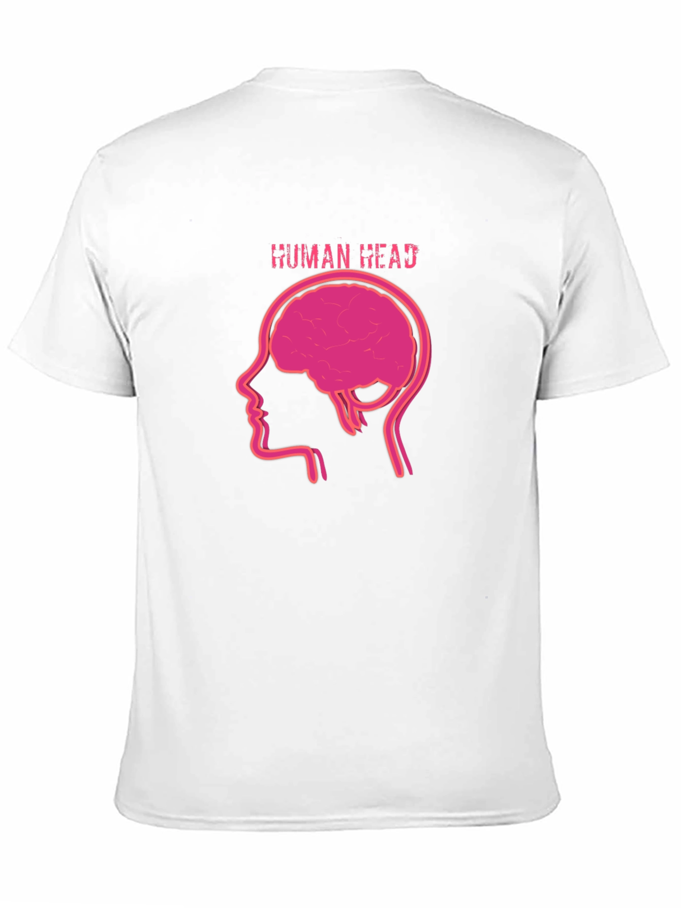 Black Human Head Brain Graphic T-Shirt - Black view 11