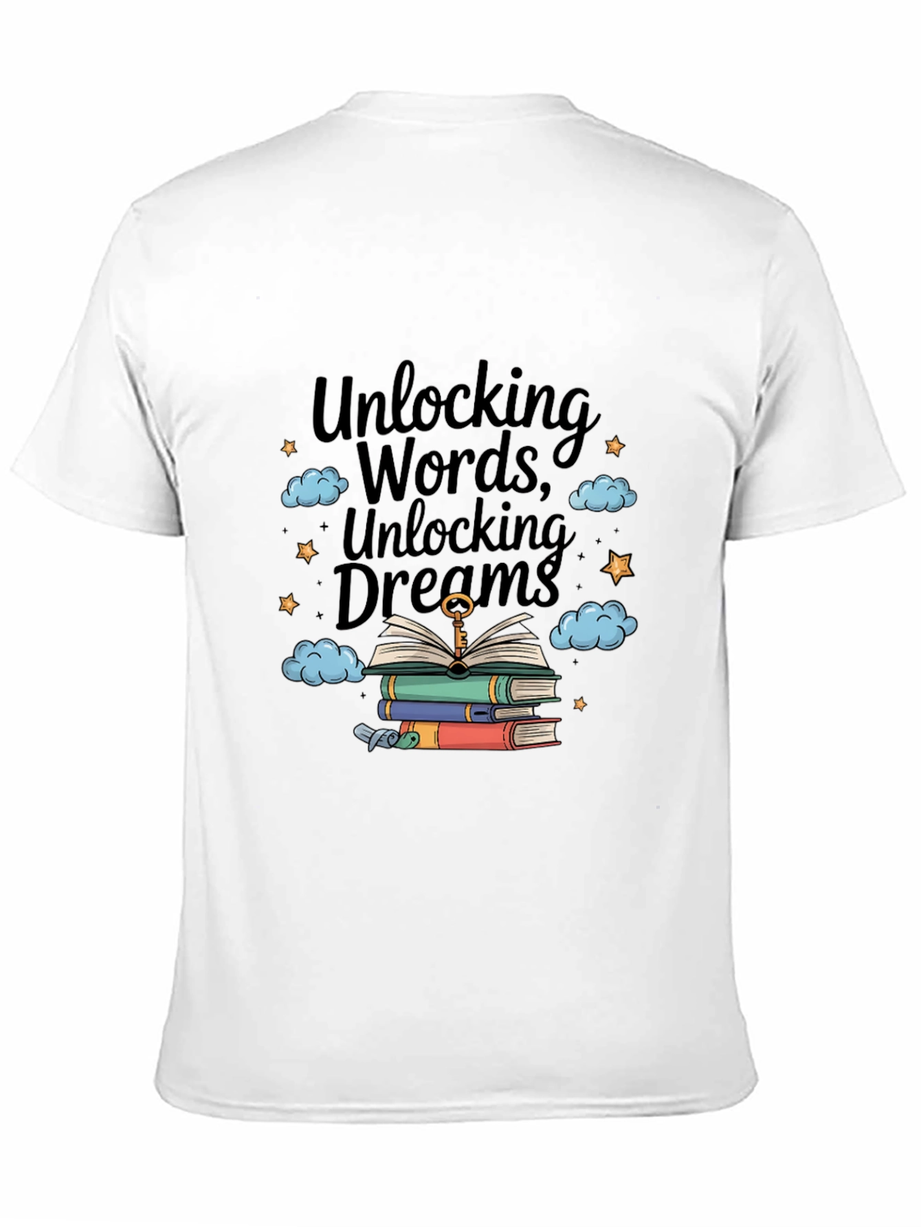 Black Unlocking Words & Dreams T-Shirt view 11