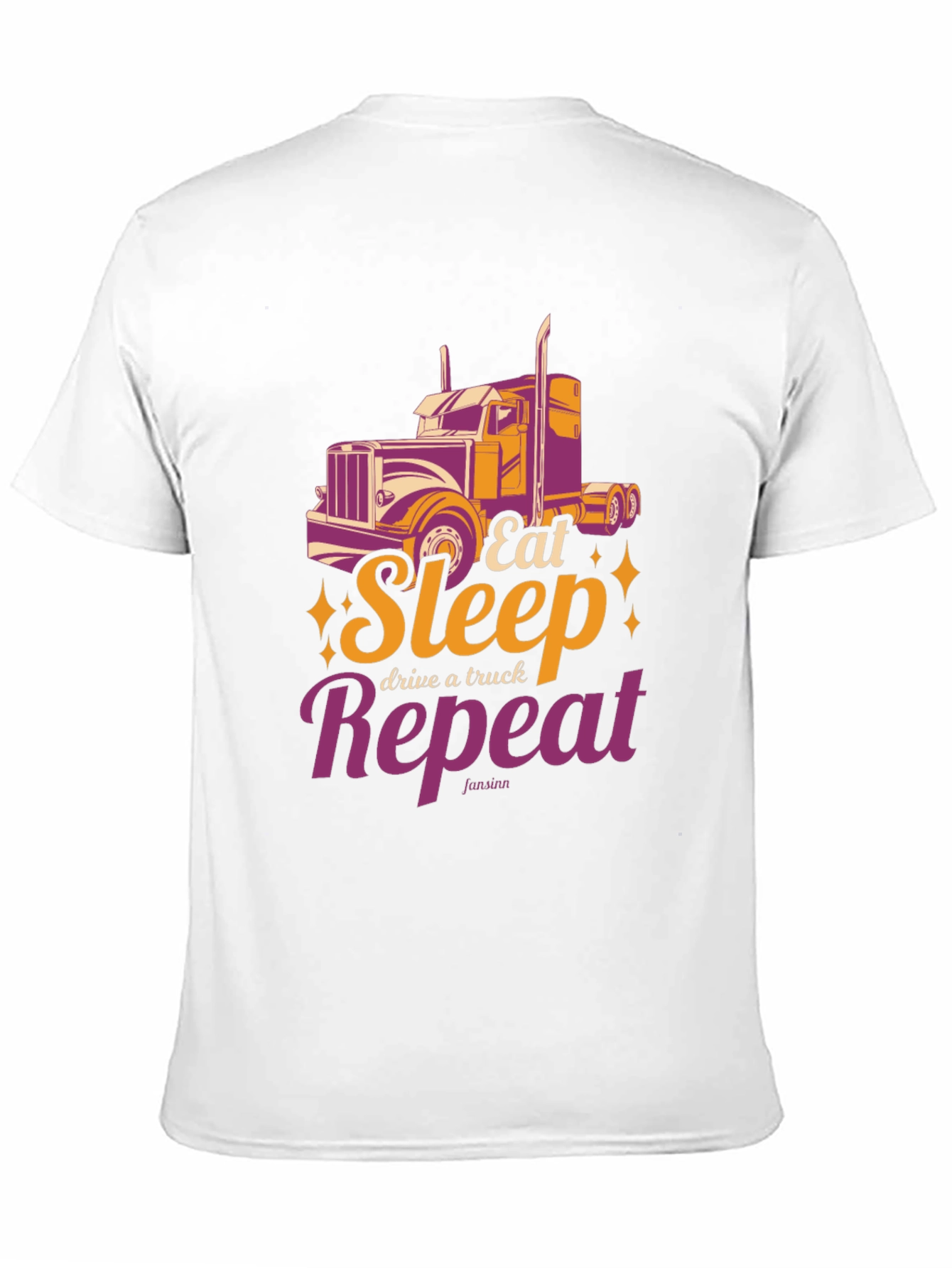 Black Trucker's T-Shirt: Eat Sleep Drive Repeat view 11