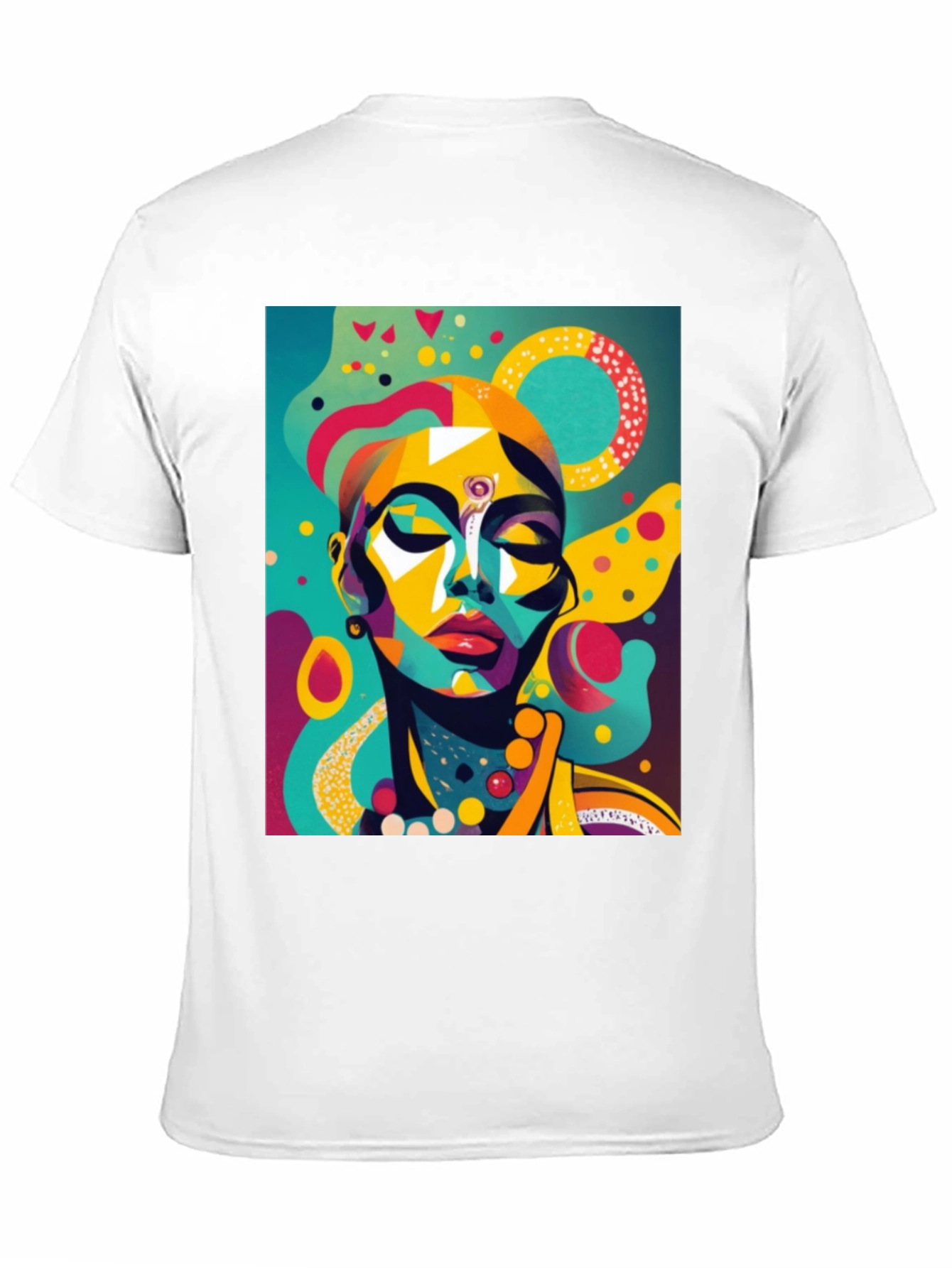 Black Abstract Art Print Tee - Modern Graphic T-Shirt view 11