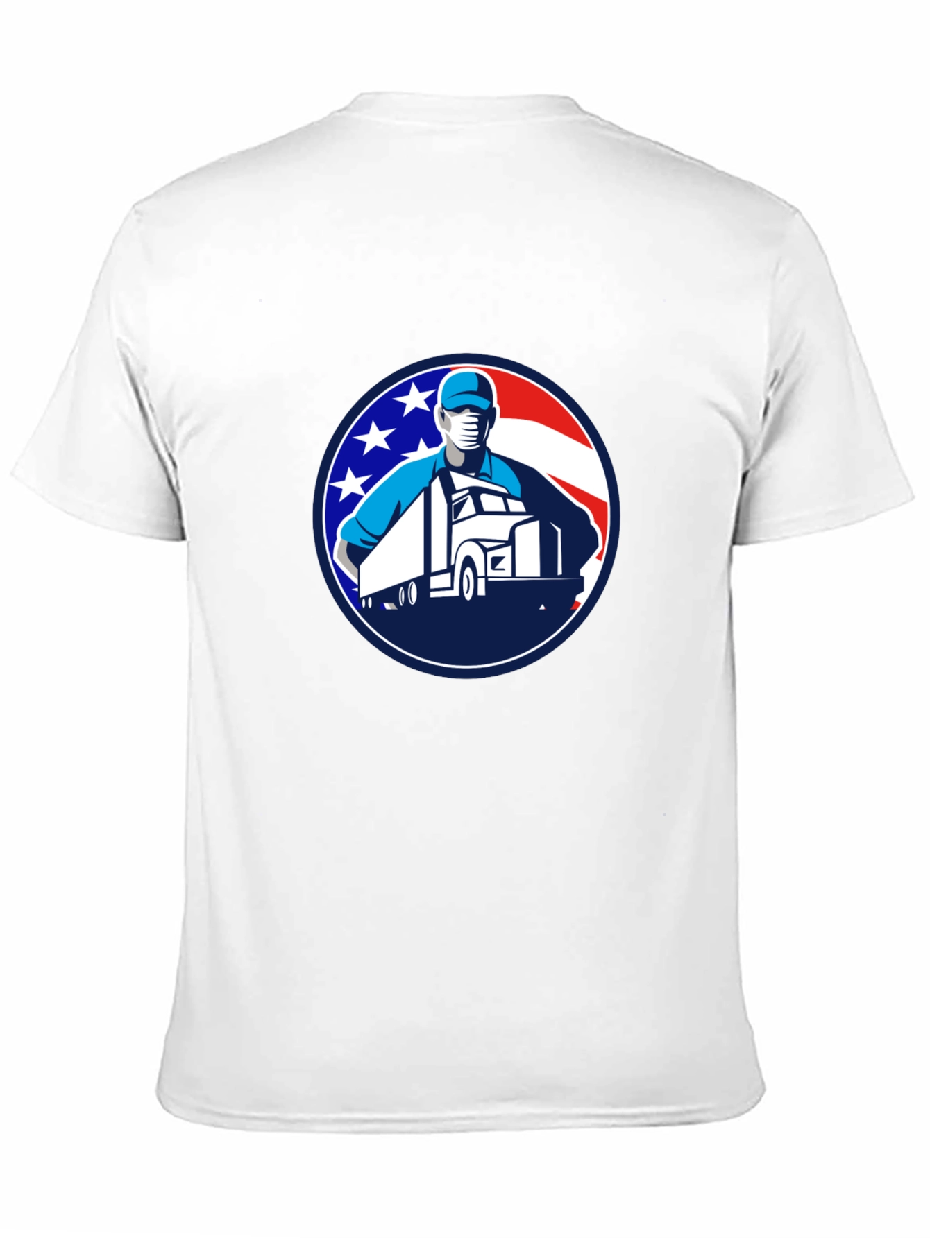 Black Trucker Pride Graphic Tee - Black Crew Neck T-Shirt view 11