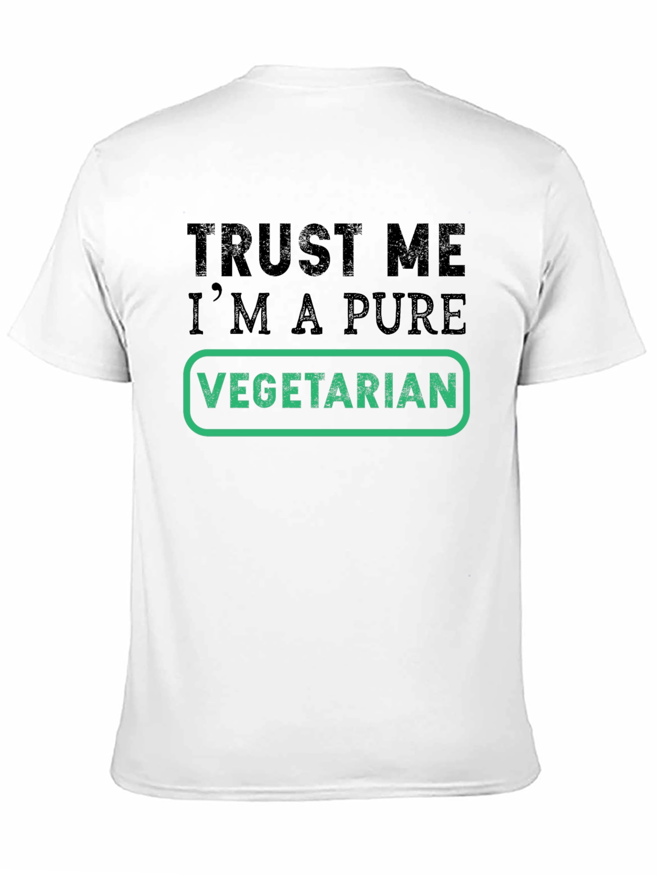 Black Trust Me I'm a Pure Vegetarian T-Shirt view 11