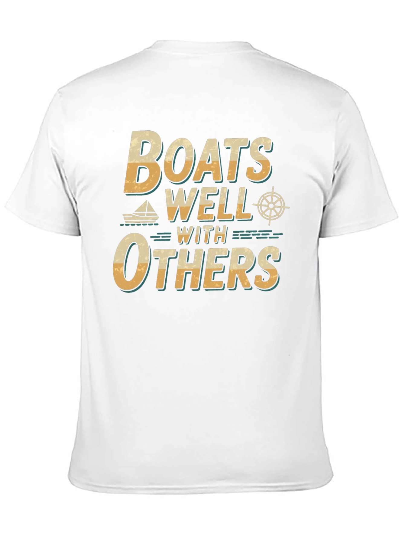 Black Boats Well With Others T-Shirt - Nautical Theme view 11