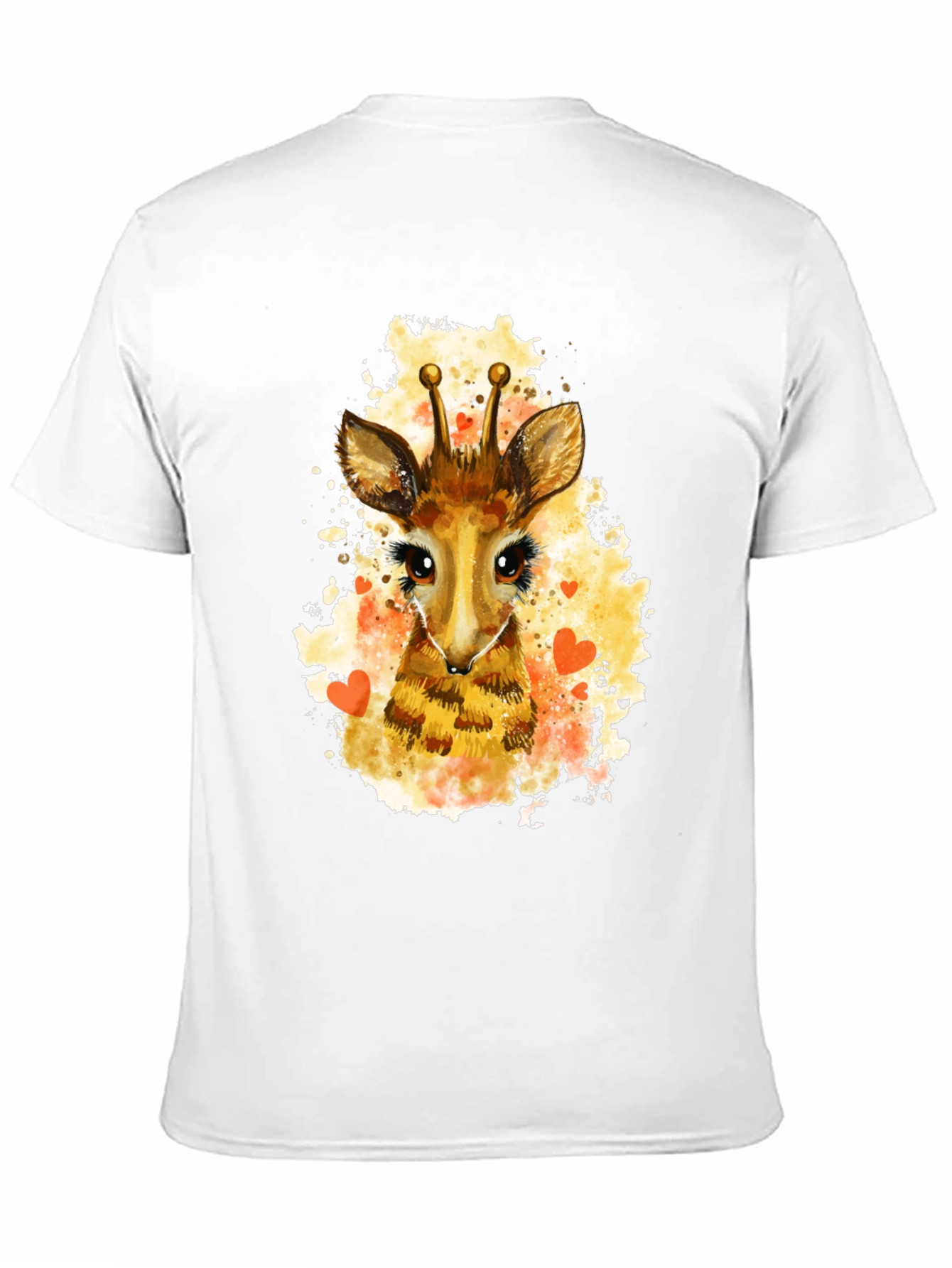 Black Giraffe Watercolor Graphic Tee view 11