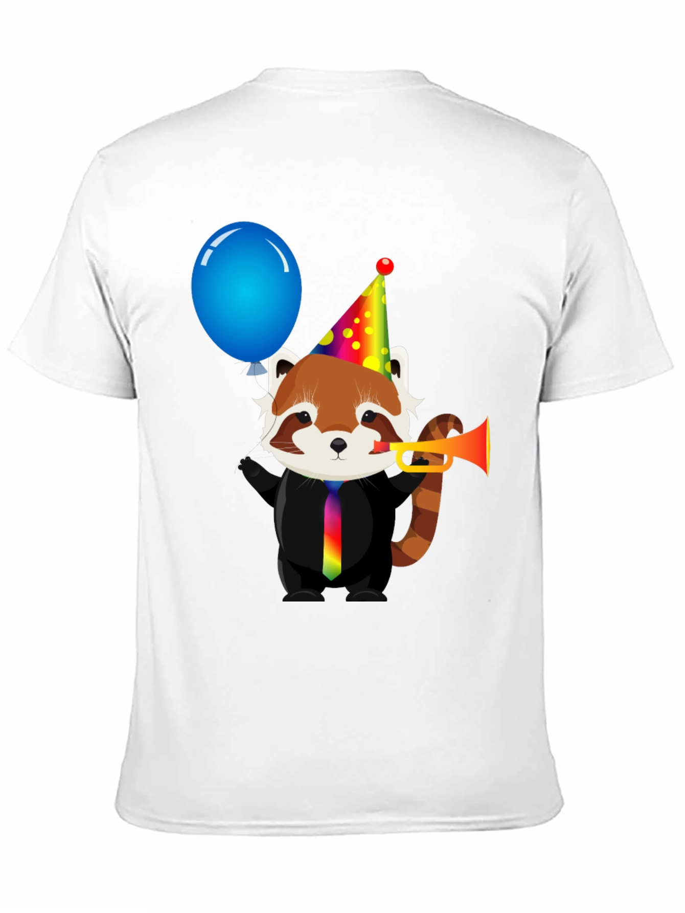 Black Party Red Panda T-Shirt - Fun & Unique Design view 11