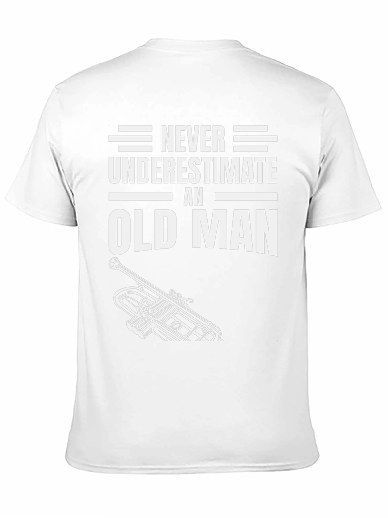 Black Never Underestimate an Old Man Trumpet T-Shirt view 11