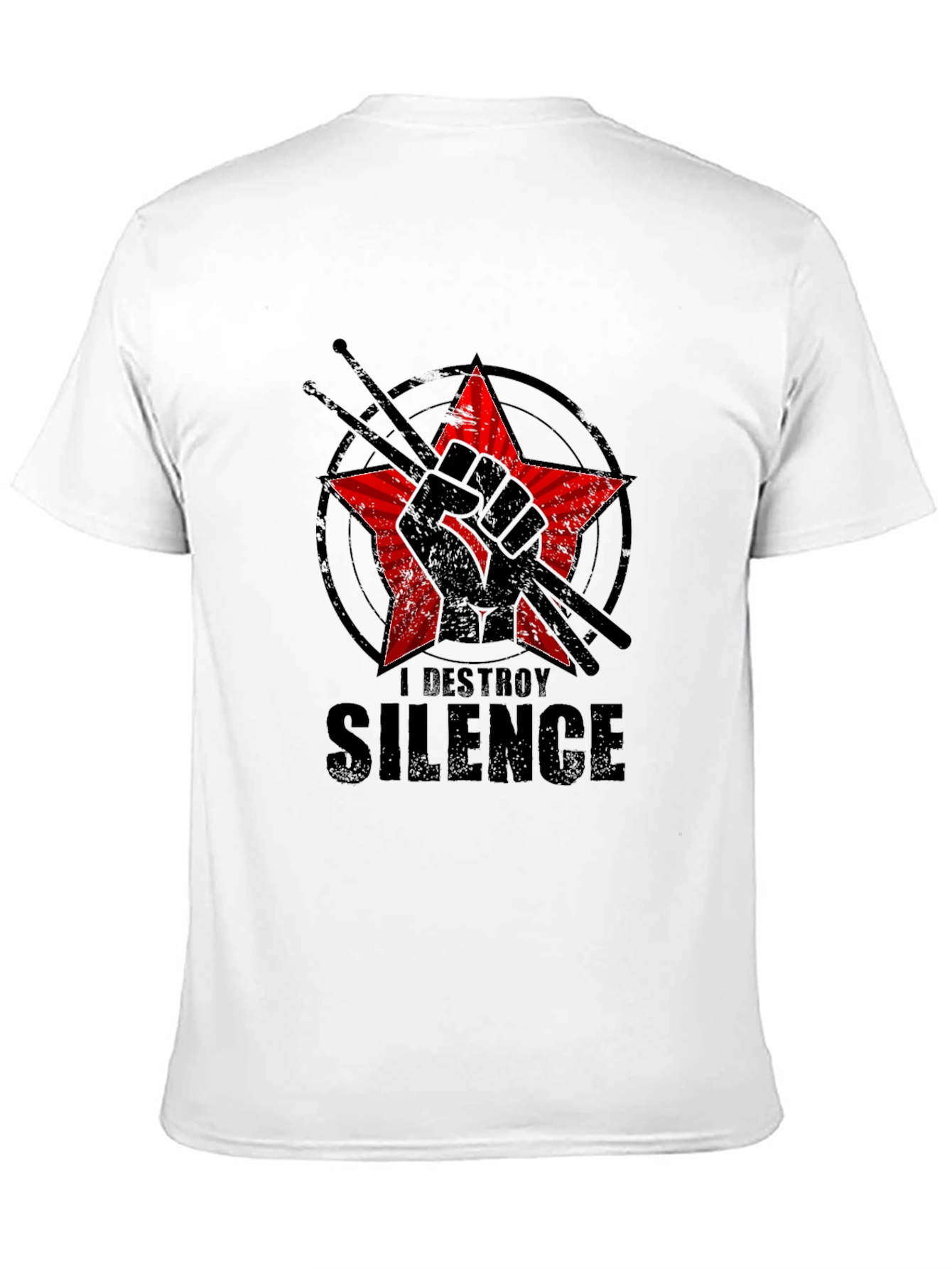 Black I Destroy Silence Graphic Tee view 11