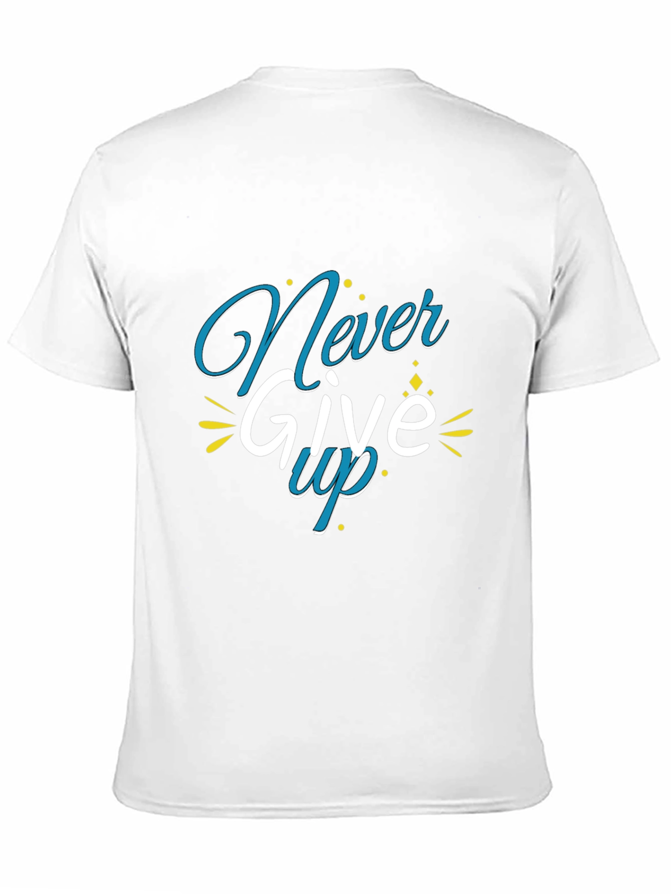 Black Never Give Up Graphic Print Black T-Shirt view 11