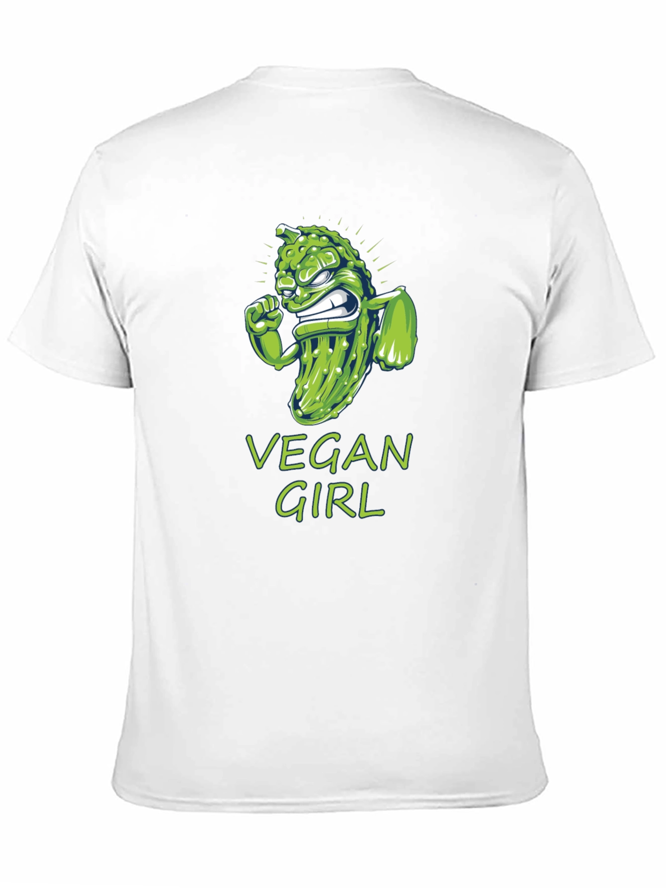 Black Vegan Girl T-Shirt Funny Pickle Design view 11