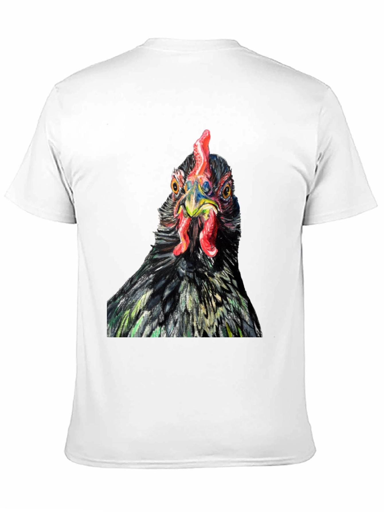 Black Chicken T-Shirt - Quirky Farm Animal Tee view 11