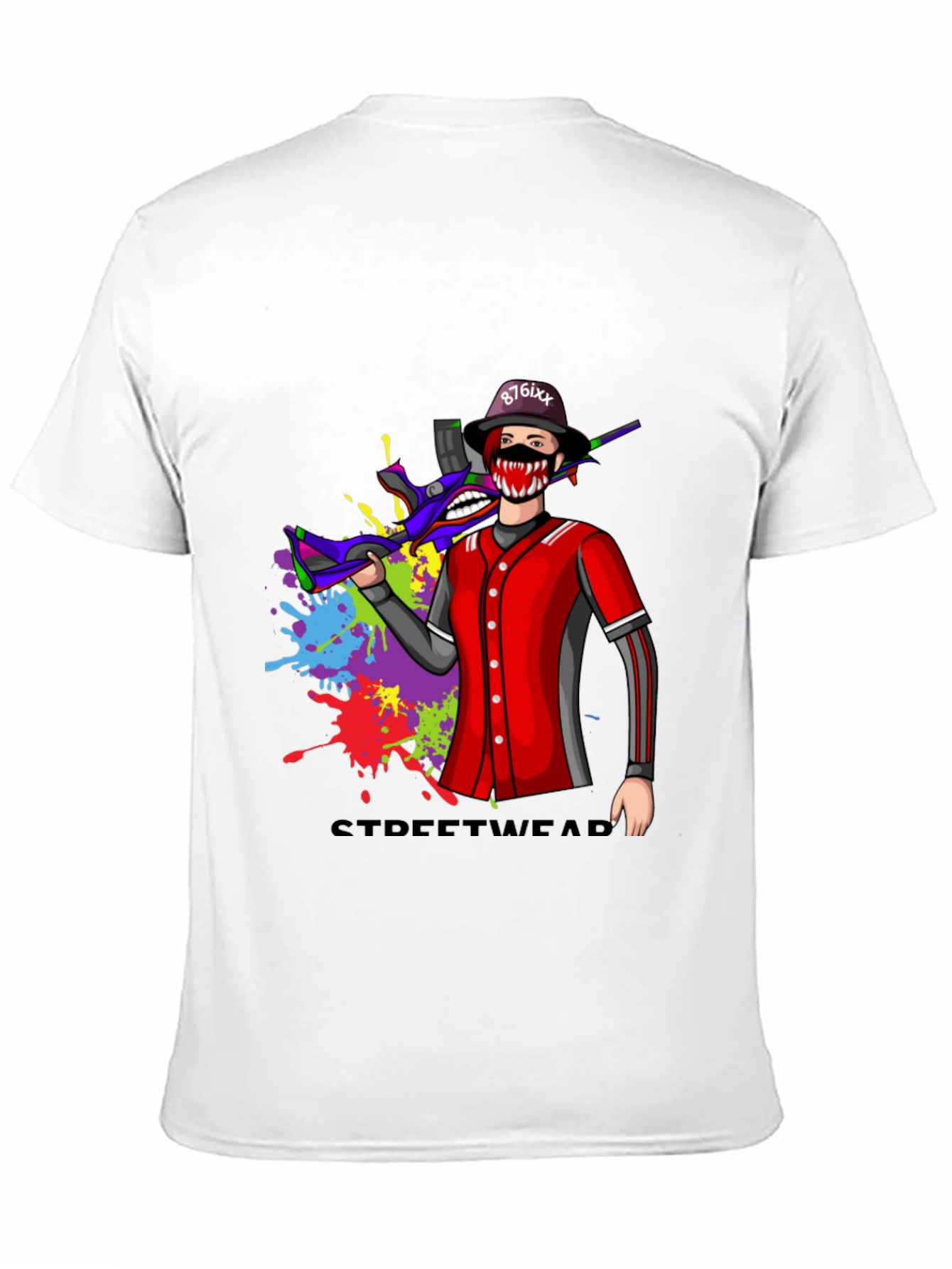 Black Streetwear Graphic Tee view 11