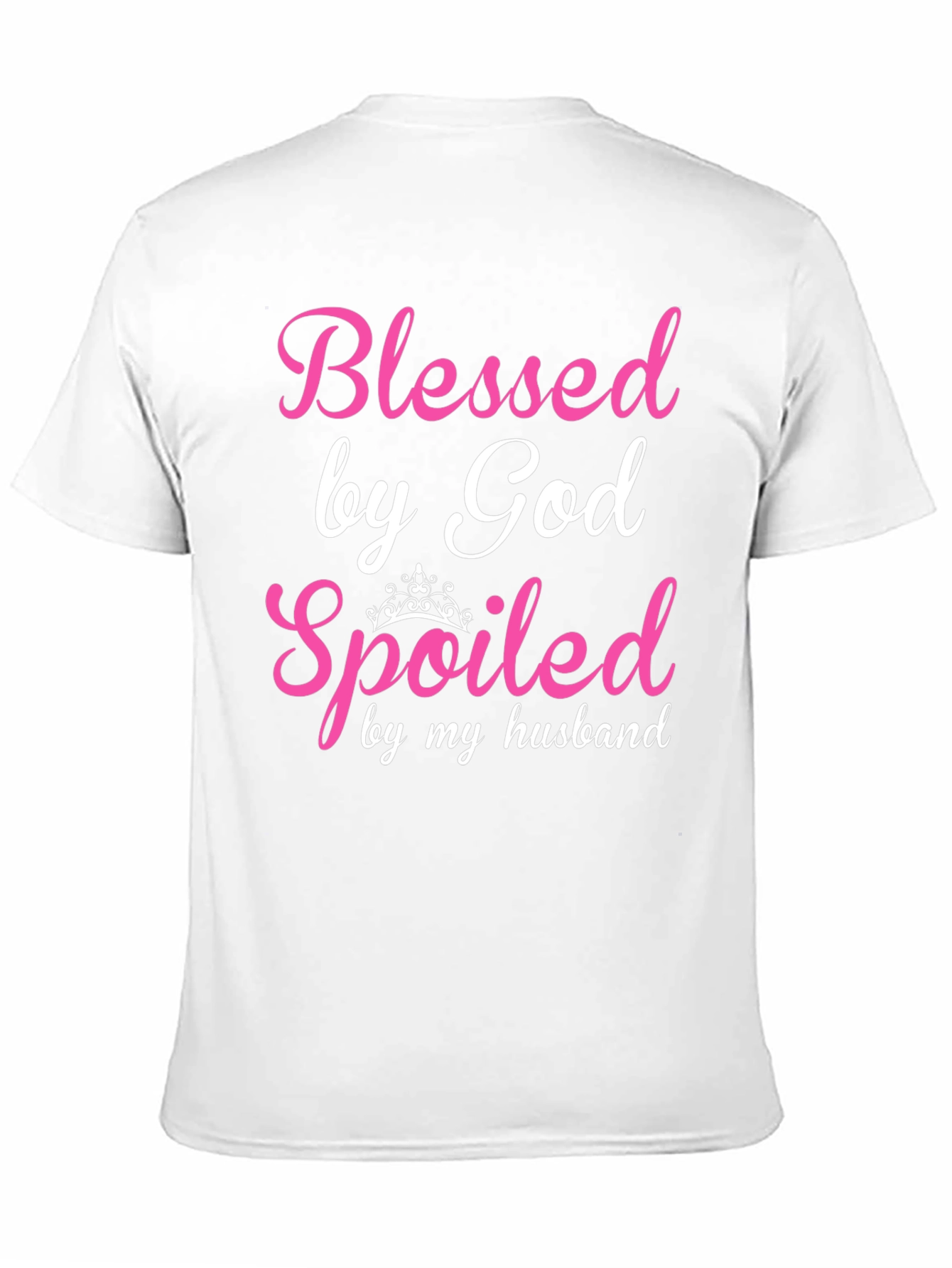Black Blessed by God Spoiled by Husband T-Shirt view 11