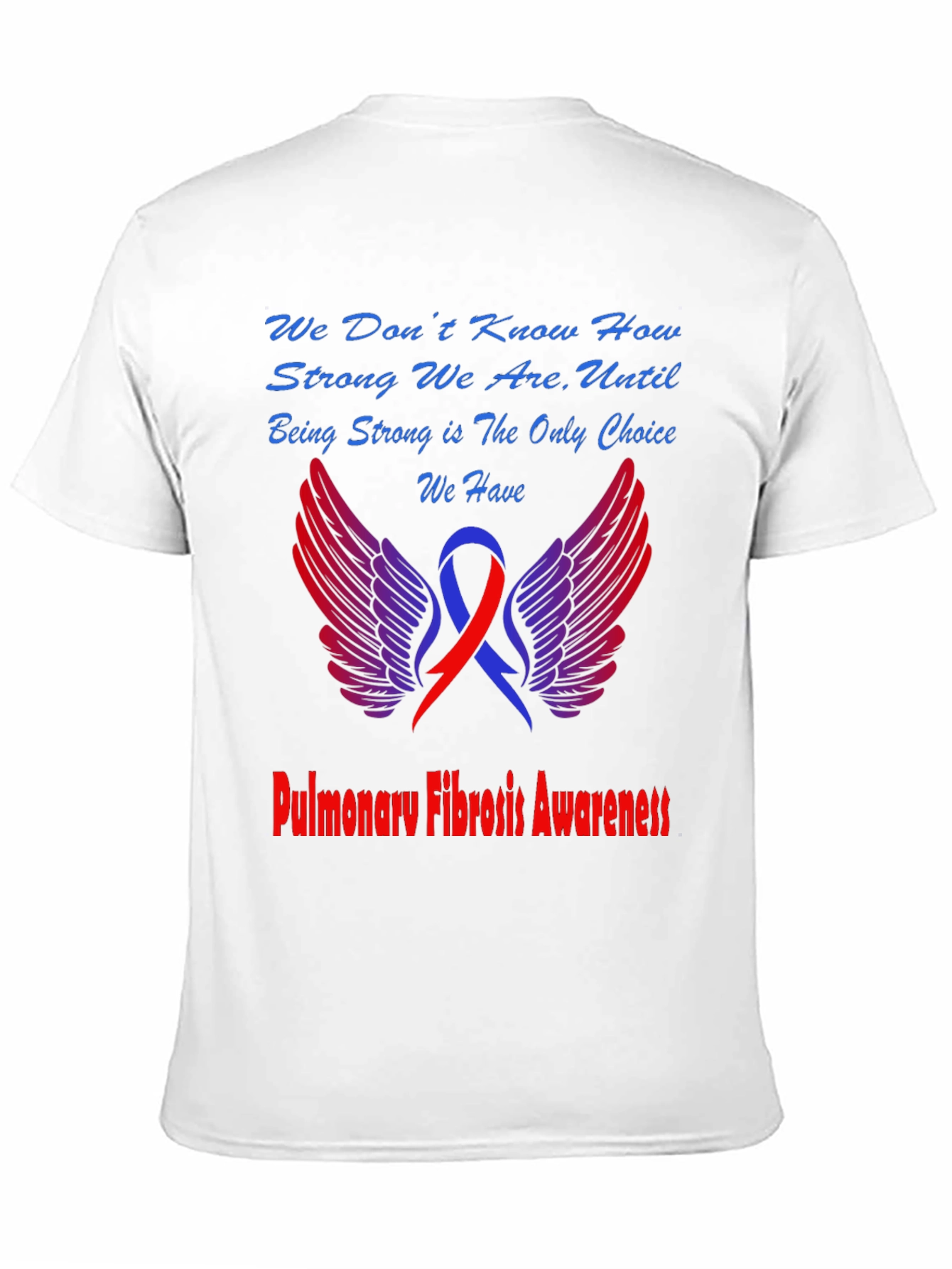 Black Pulmonary Fibrosis Awareness T-Shirt view 11