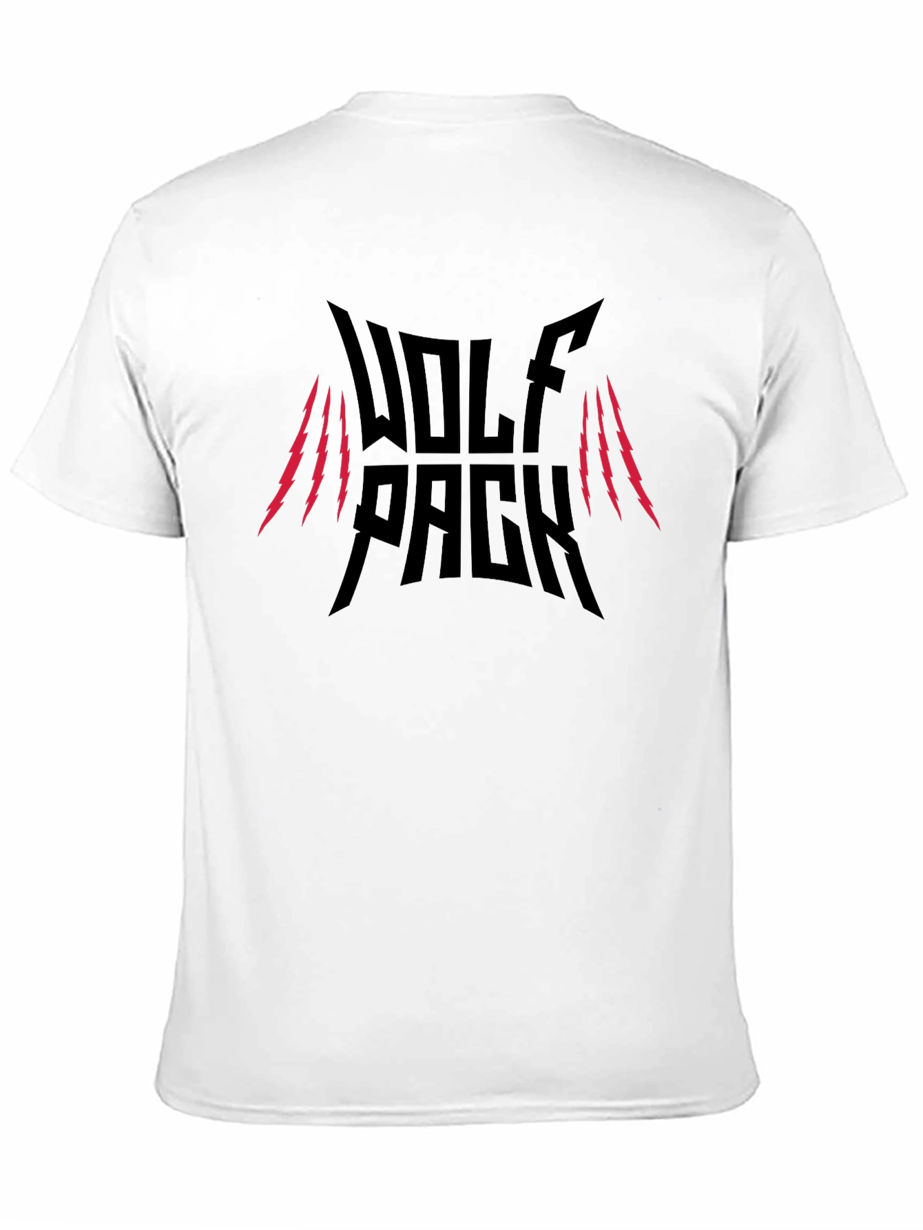 Black Wolf Pack Graphic Tee - Claw Scratch Design view 11