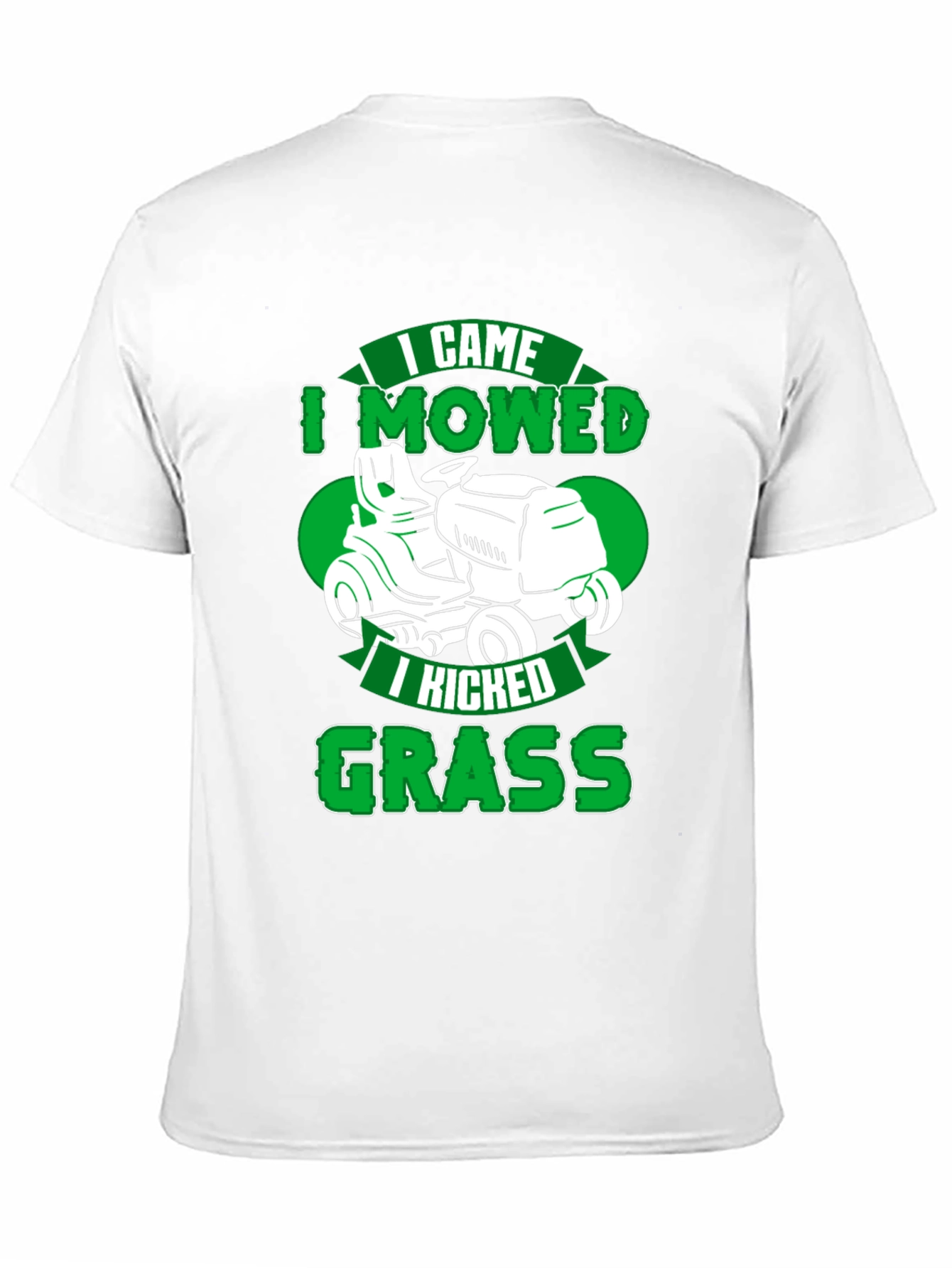 Black Funny Lawn Mowing T-Shirt - I Came, I Mowed, I Kicked Grass view 11