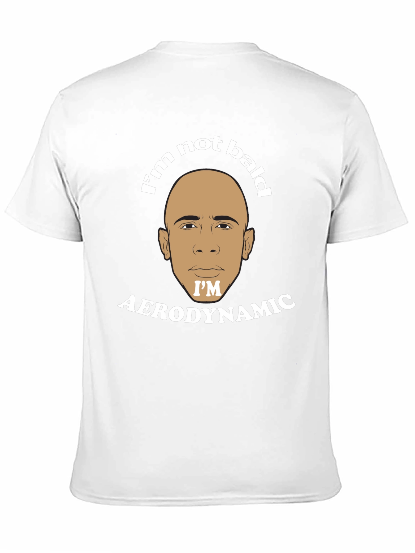 Black I'm Not Bald I'm Aerodynamic Graphic T-Shirt view 11