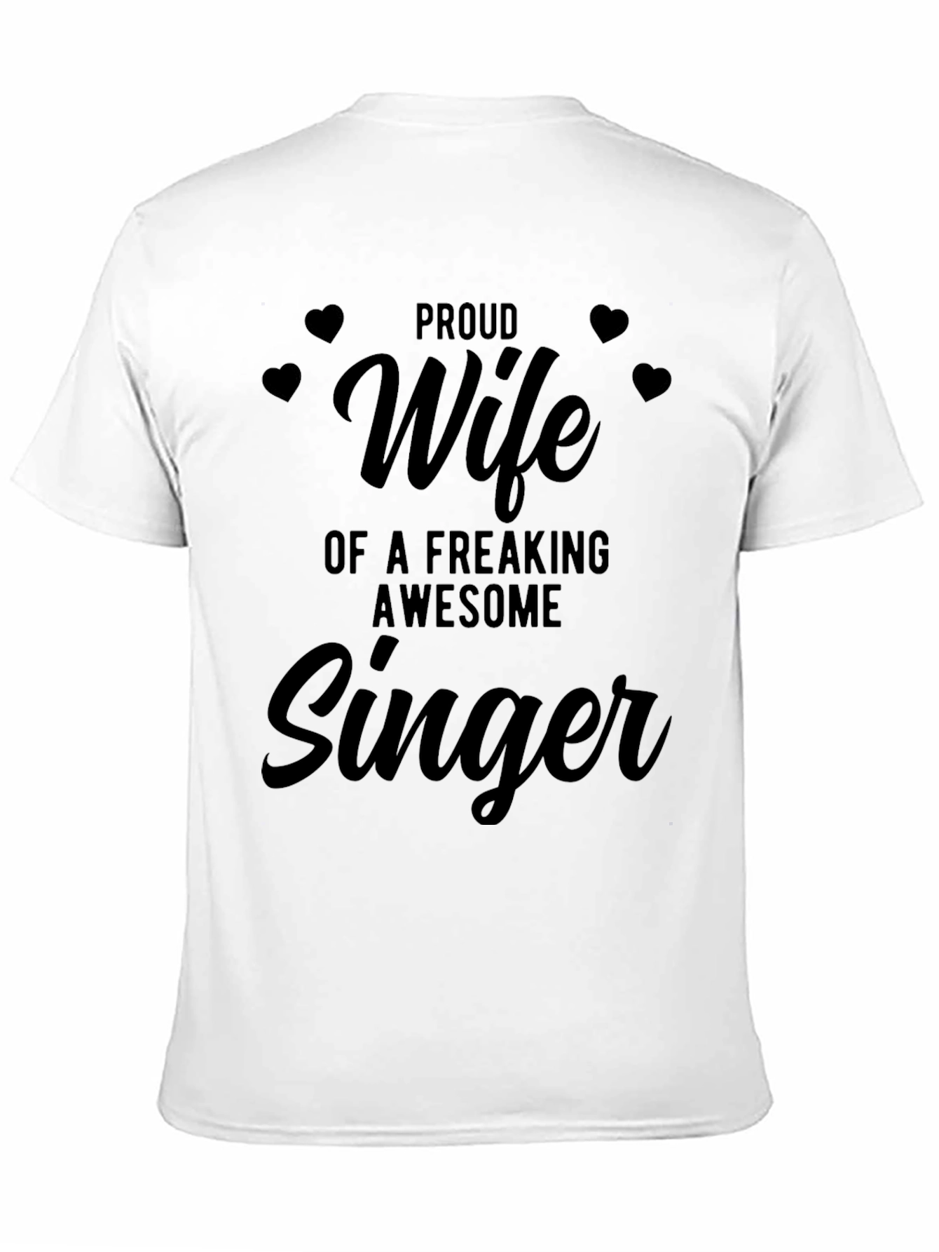 Black Proud Wife of Singer T-Shirt view 11