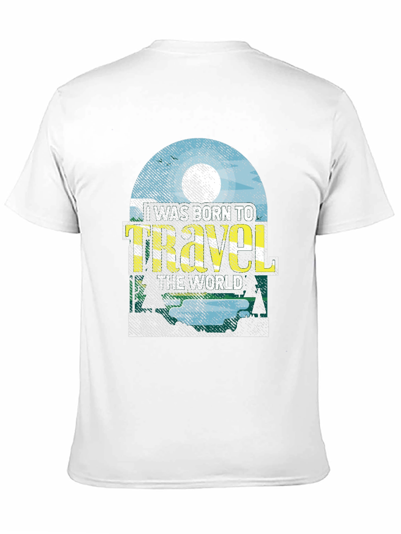 Black Born to Travel Worlds T-Shirt view 11
