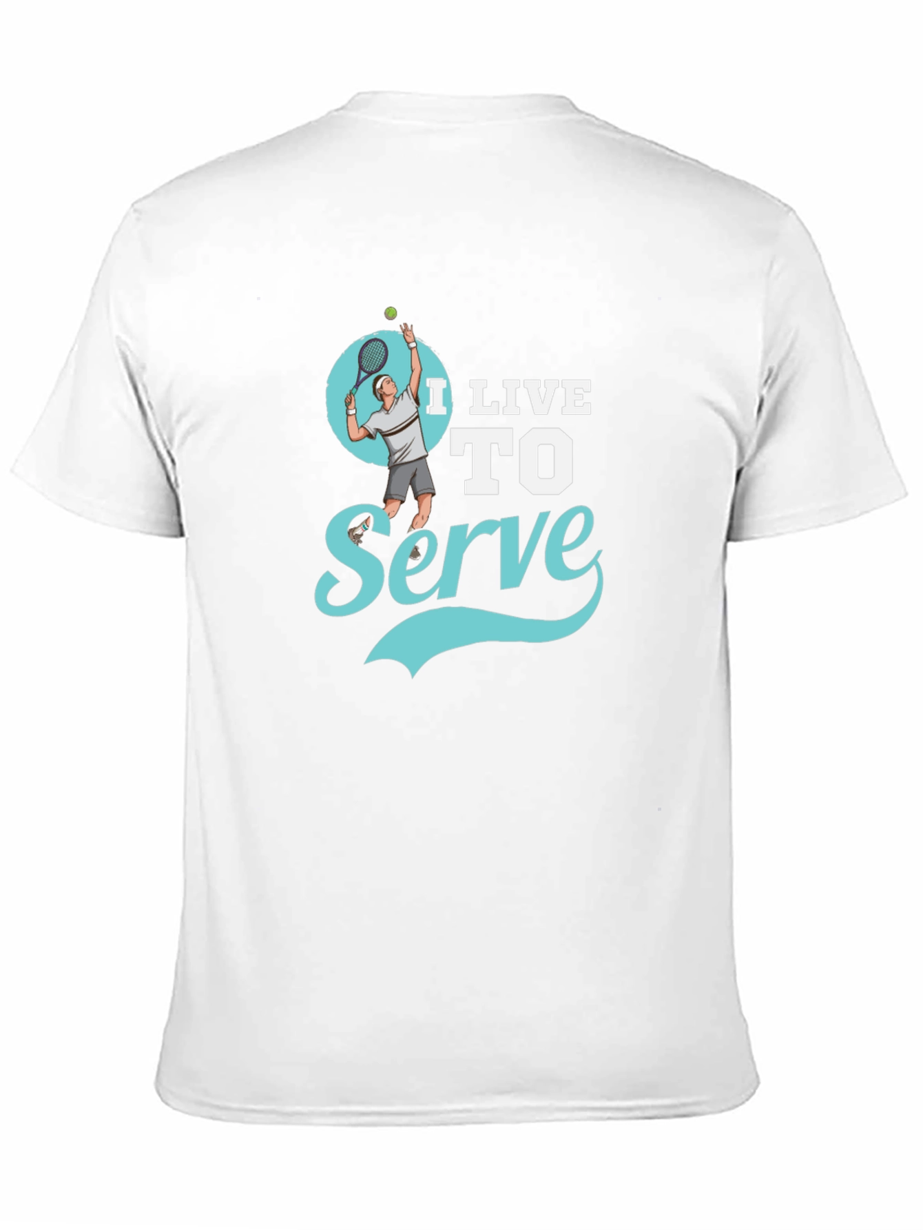 I Live to Serve Black Graphic T-Shirt - 11