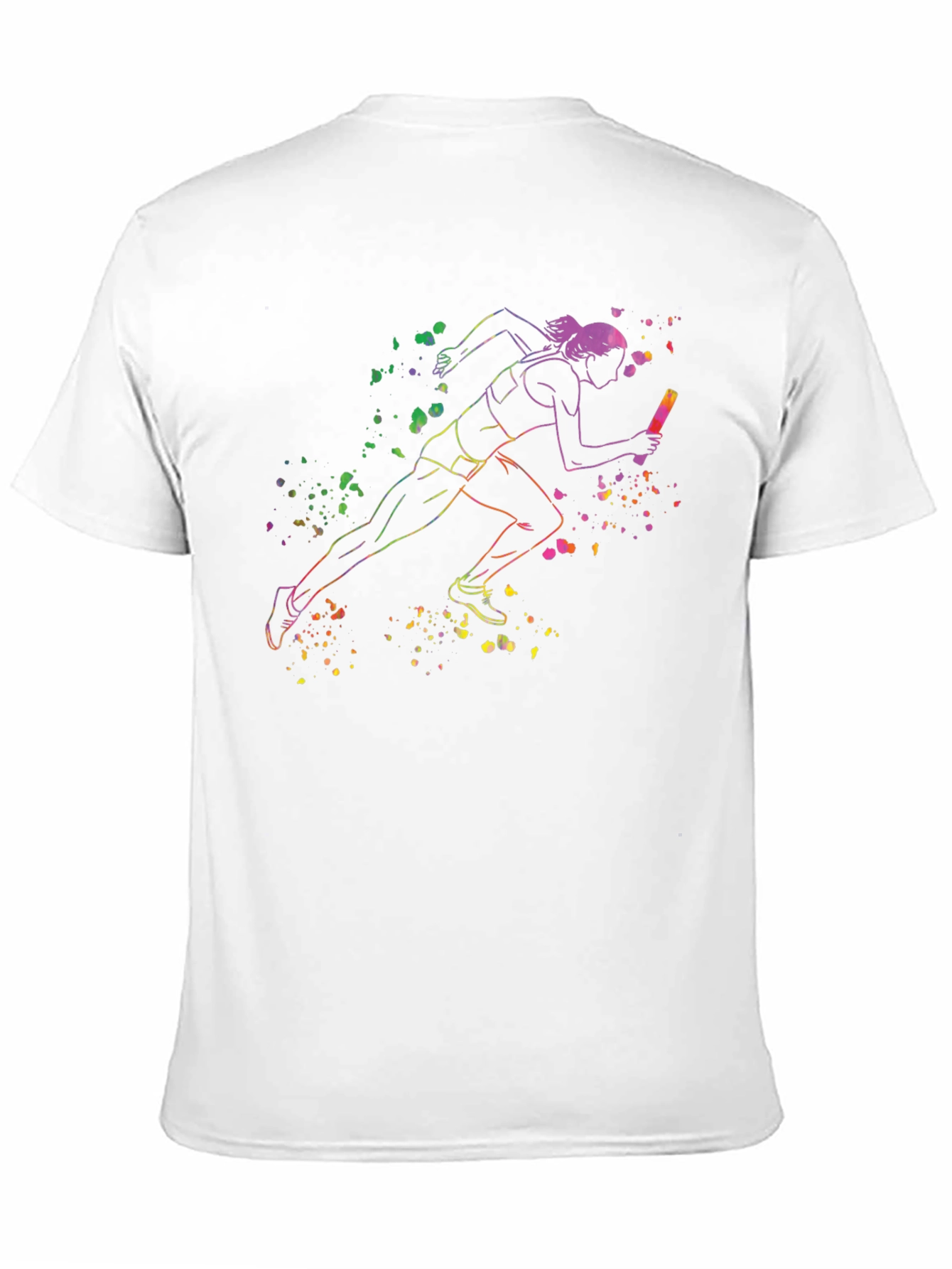 Black Runner Graphic Tee - Black Cotton Blend T-Shirt view 11