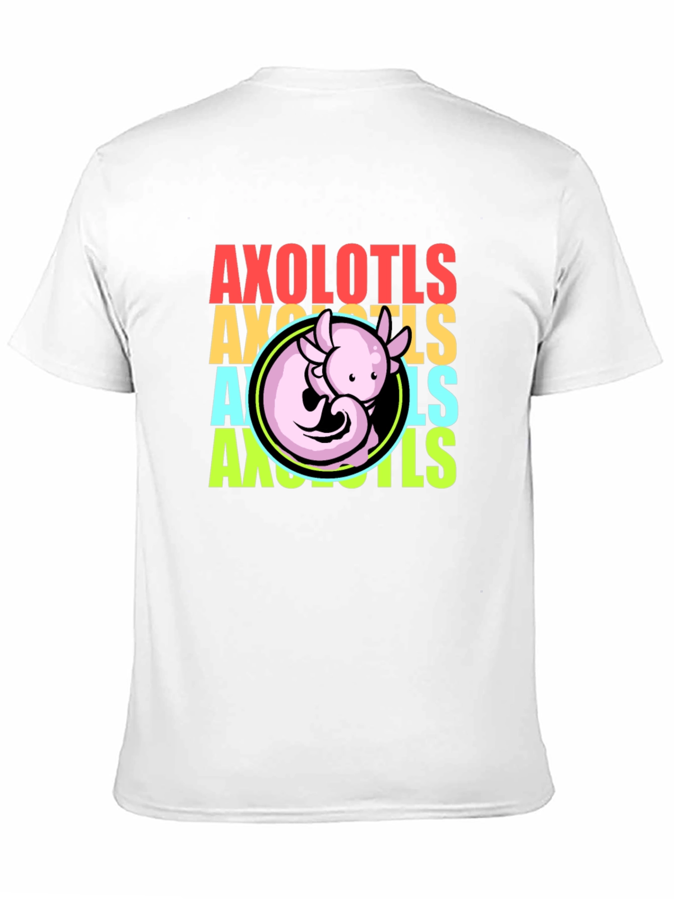 Black Axolotls Graphic Tee - Cool Amphibian T-Shirt view 11