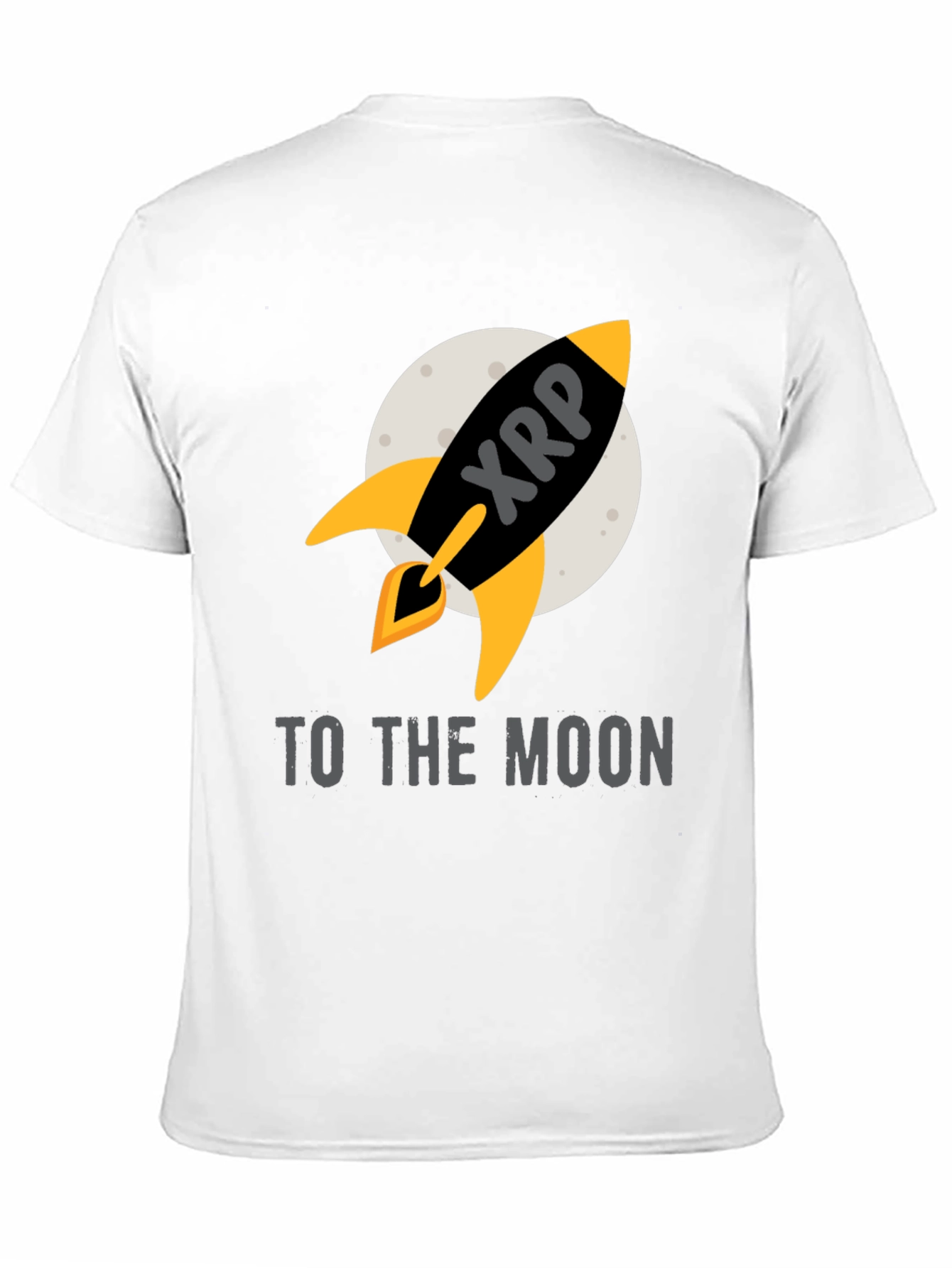 Black XRP Rocket to the Moon T-Shirt view 11