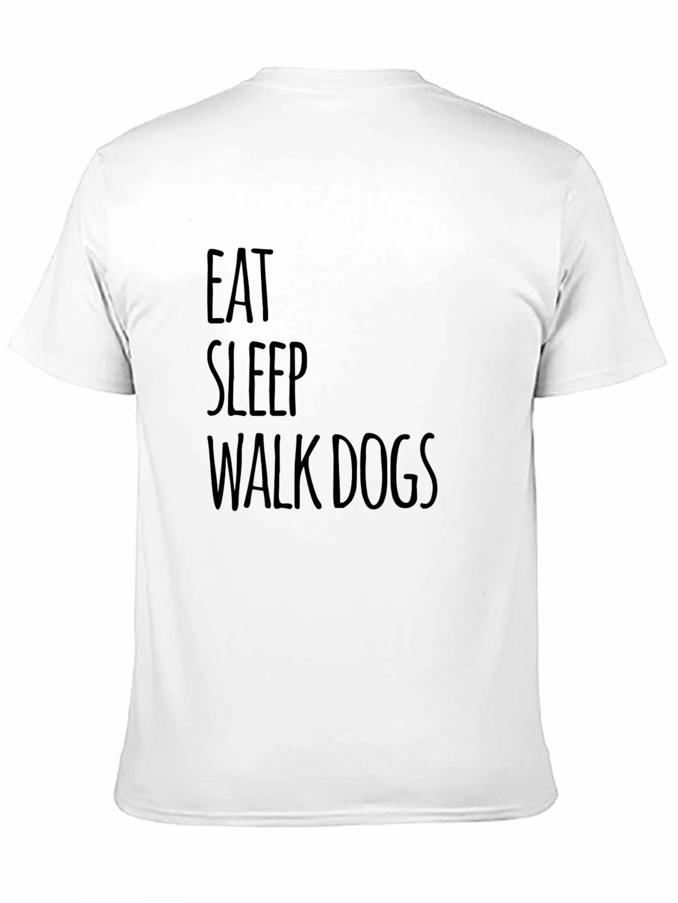 Black Eat Sleep Walk Dogs Graphic Tee - Black Casual T-Shirt view 11