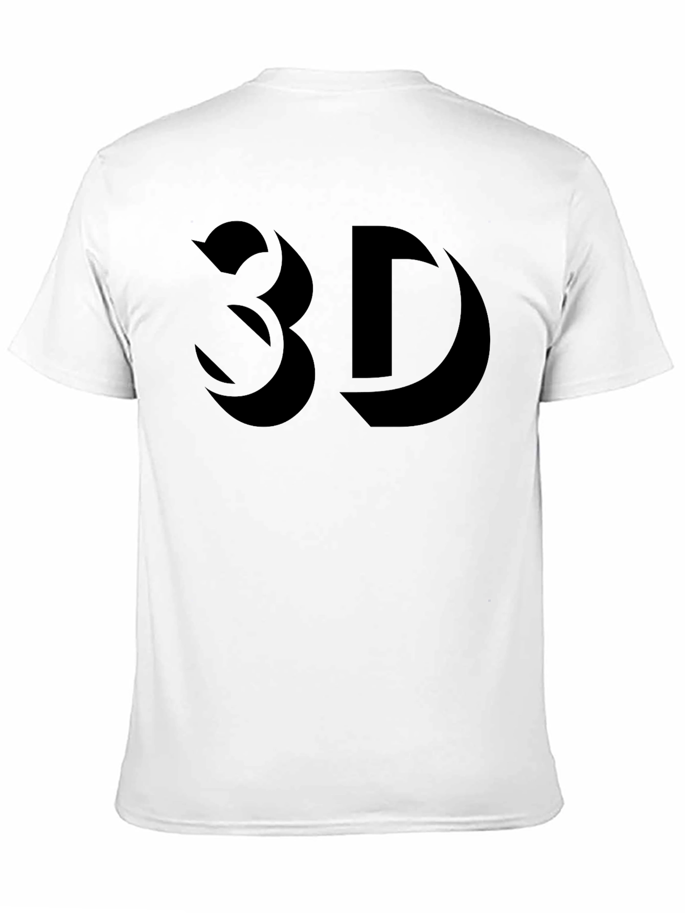 Black Bold 3D Graphic Black T-Shirt view 11