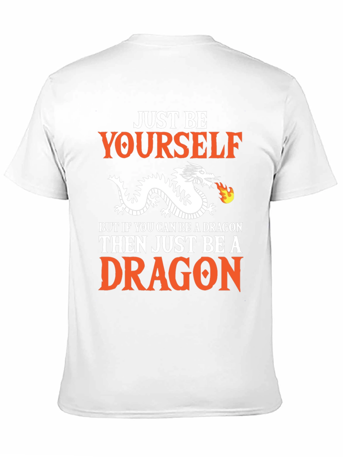 Black Just Be Yourself Dragon Graphic T-Shirt view 11