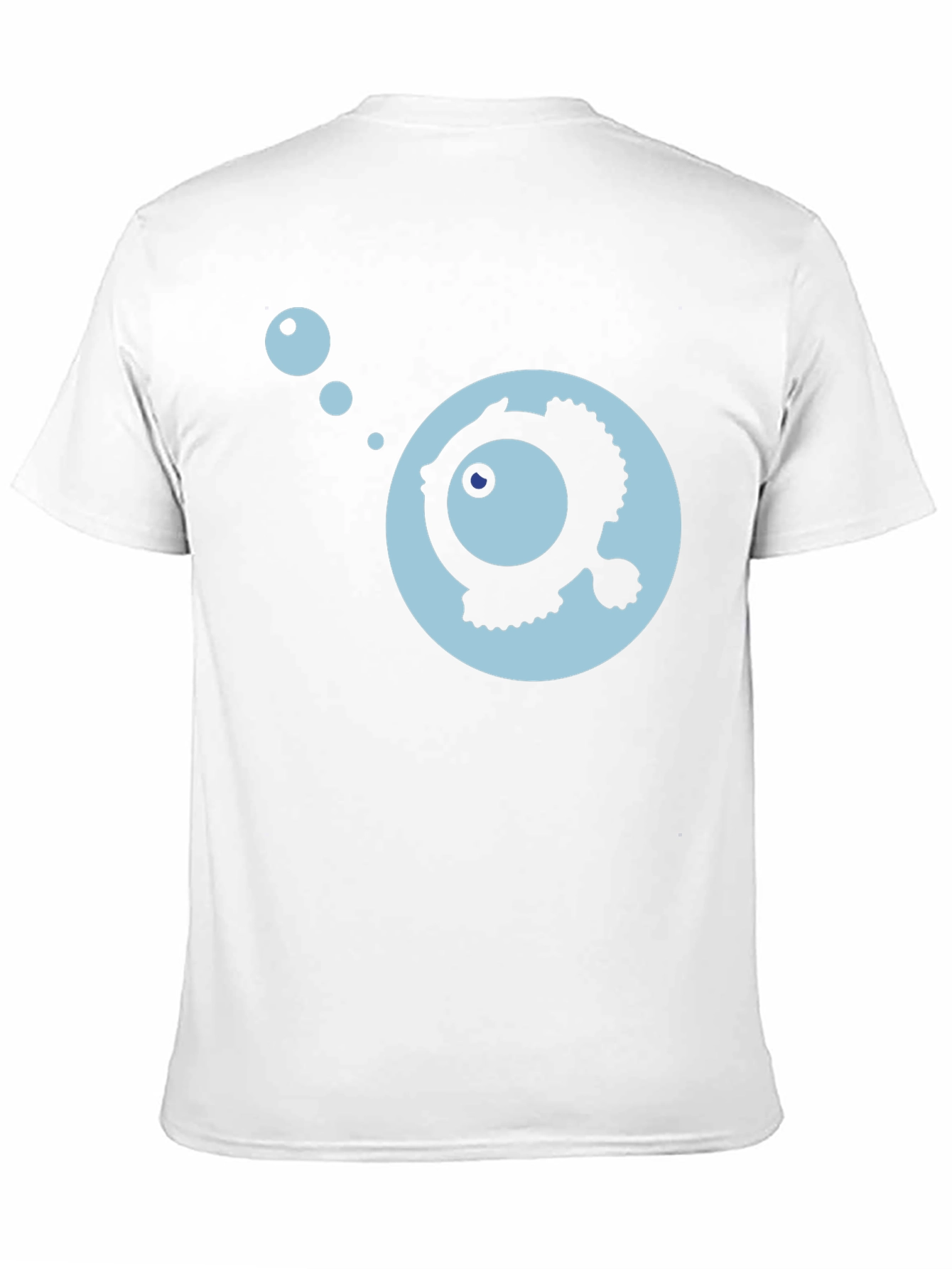 Black Cartoon Fish Graphic Black T-Shirt view 11