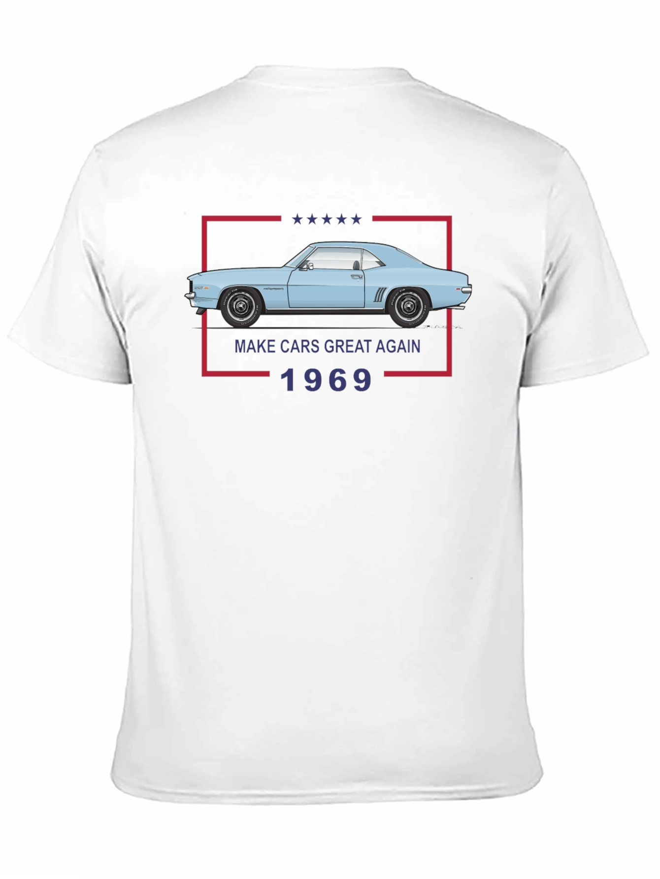 Black Make Cars Great Again 1969 Black T-Shirt view 11