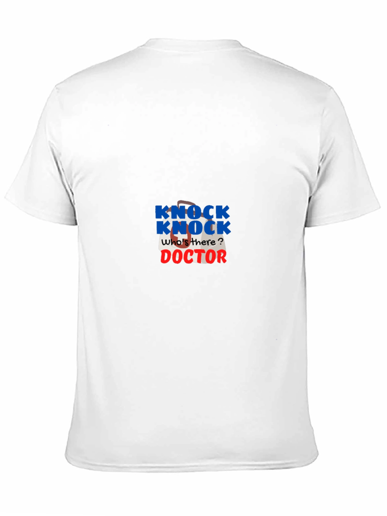 Black Knock Knock Doctor Joke T-Shirt - Black view 11