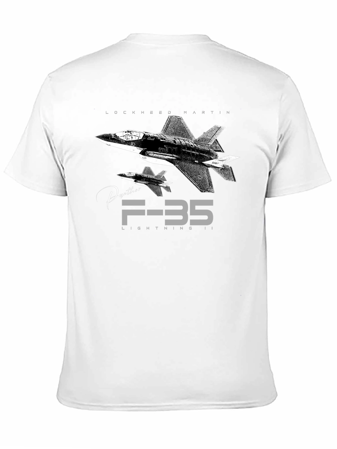 Black F-35 Lightning II T-Shirt - Lockheed Martin Jet Fighter Tee view 11