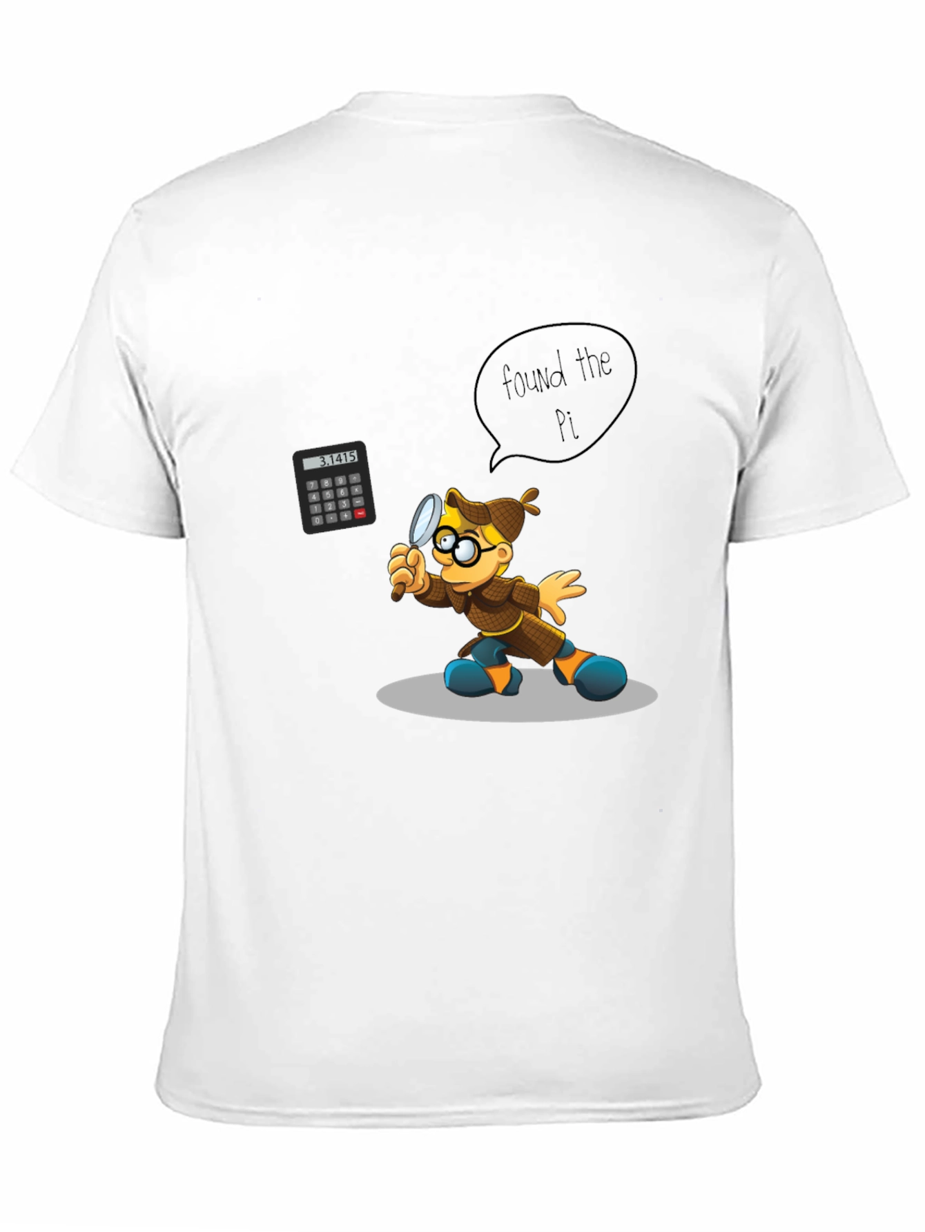 Black Found the Pi T-Shirt - Math Detective Design view 11