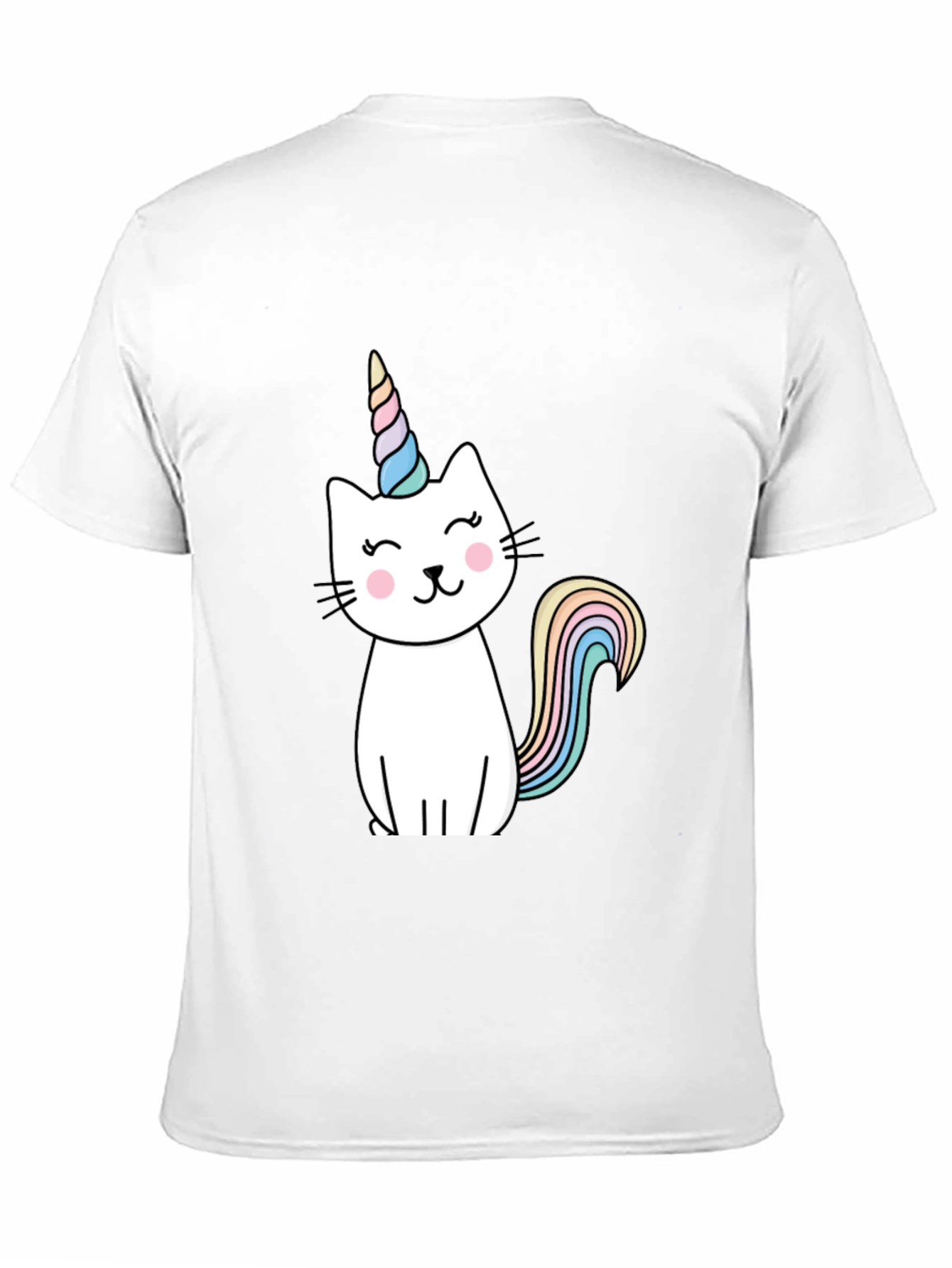 Black Unicat T-Shirt - Black, Cotton Blend, Cute Design view 11