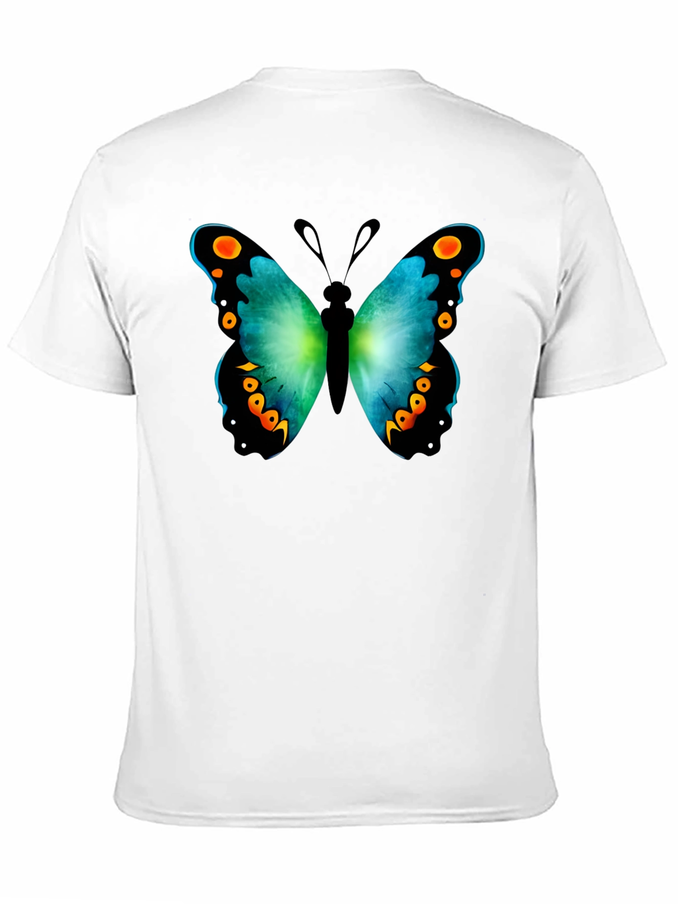 Black Butterfly Graphic Print Crew Neck T-Shirt view 11