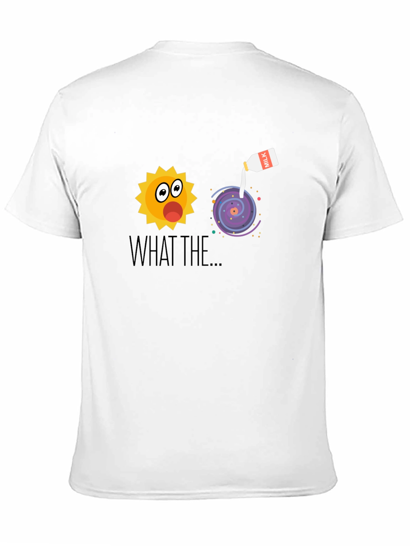 Black Funny Galaxy Milk Graphic T-Shirt view 11