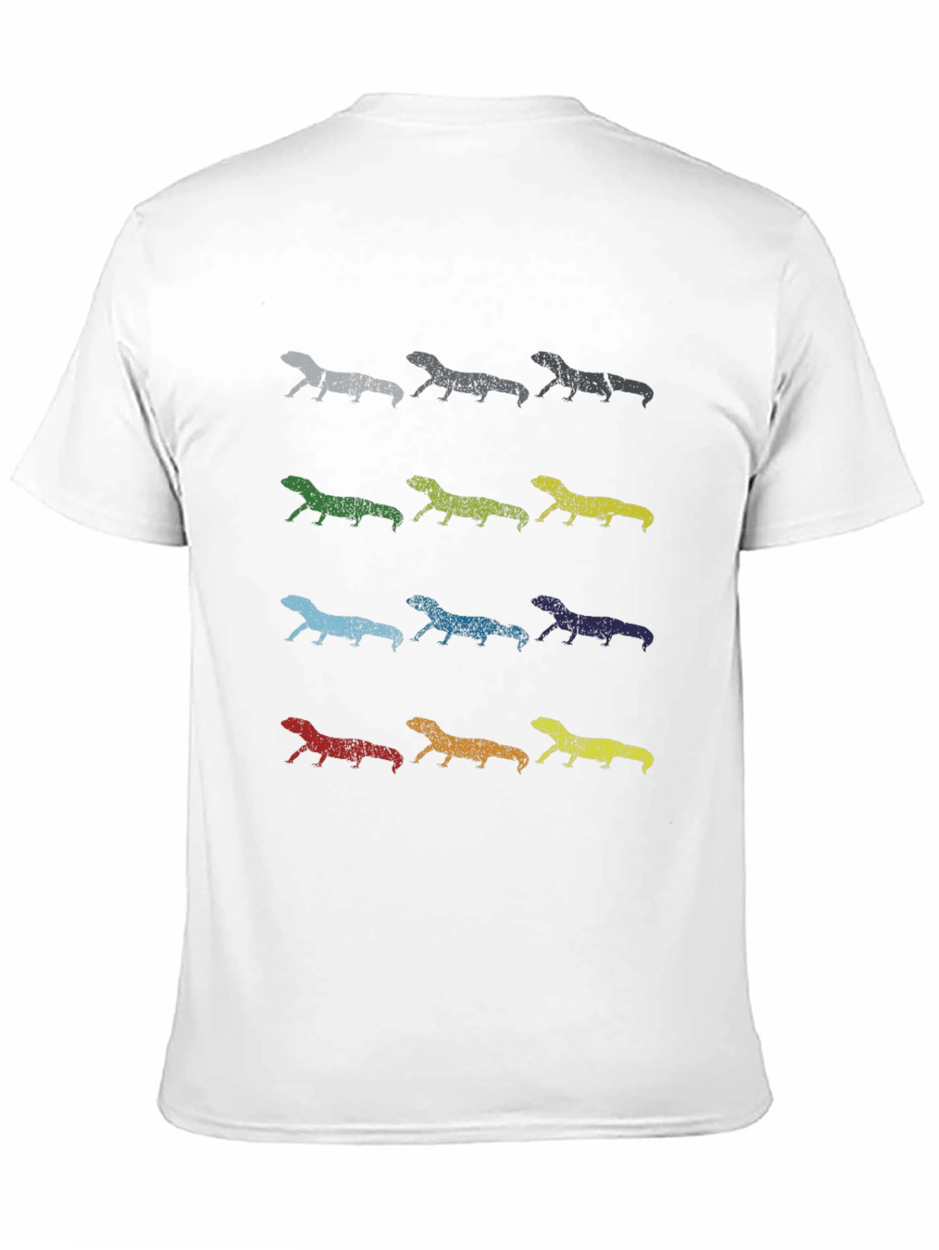 Black Men's Graphic Tee - Lizard Pop Art Print view 11