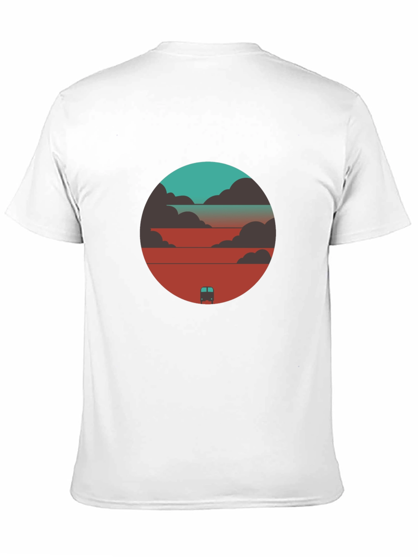 Black Sunset Journey Graphic Tee - Black Cotton Blend view 11
