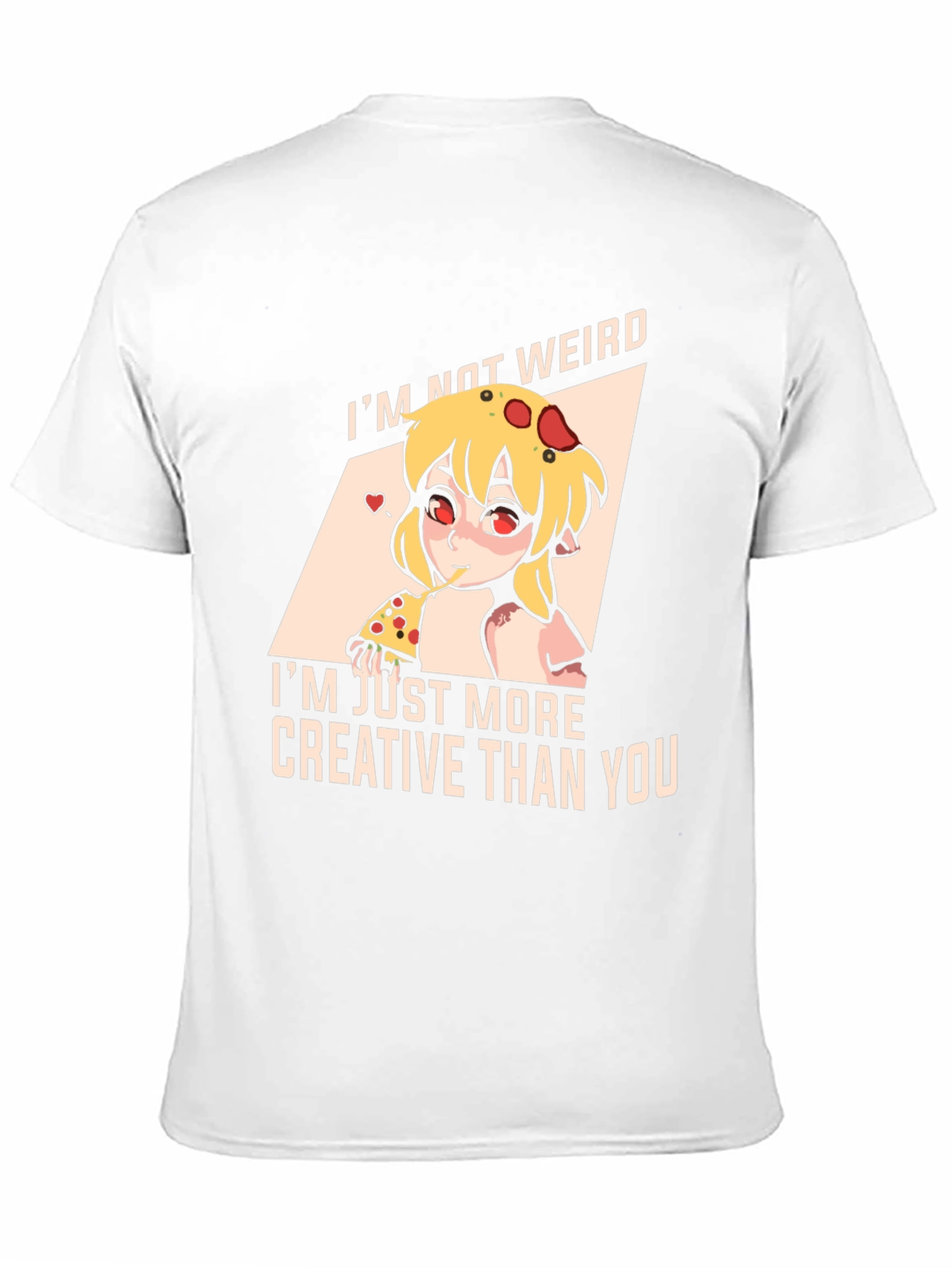 Black Creative Weirdo Pizza Lover Tee view 11
