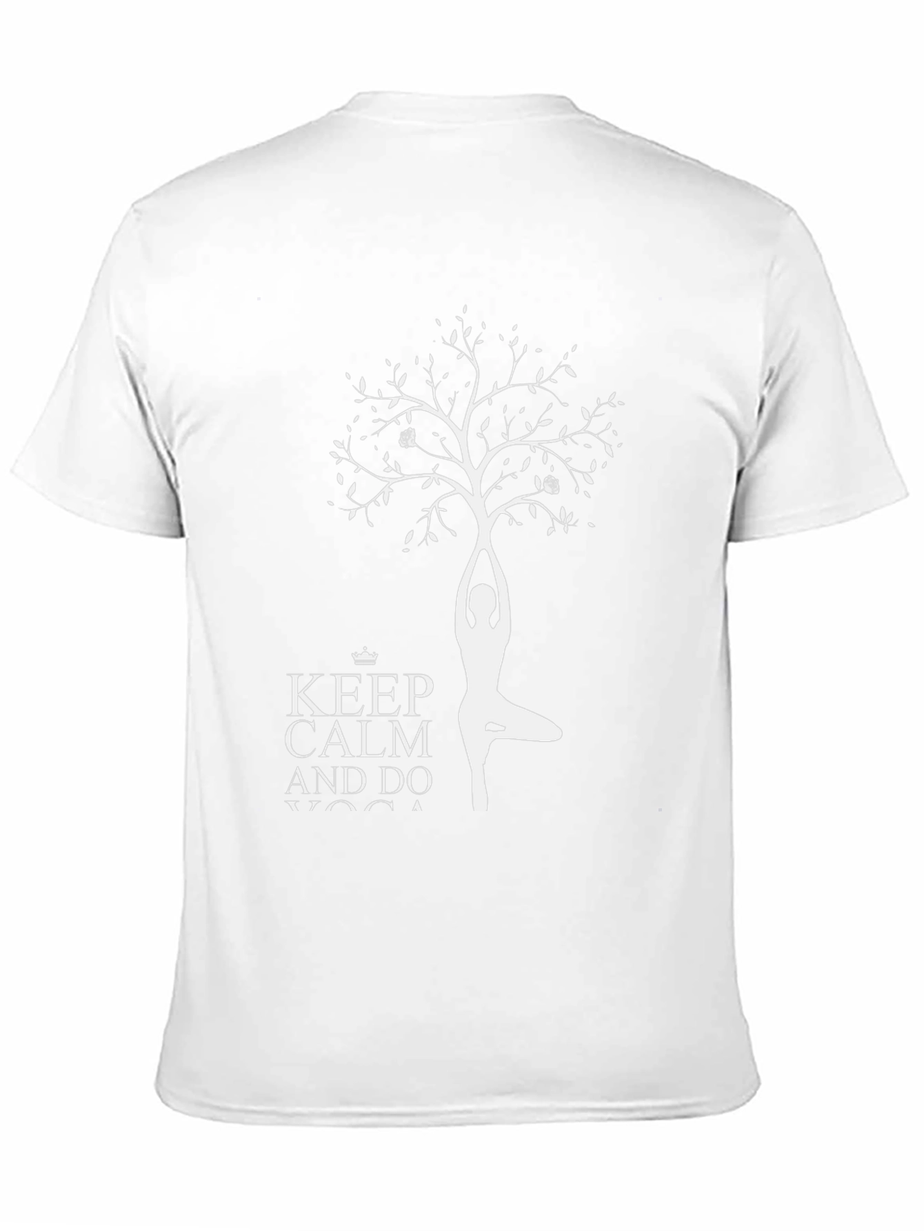 Black Yoga Tree T-Shirt - Keep Calm and Do Yoga Tee view 11