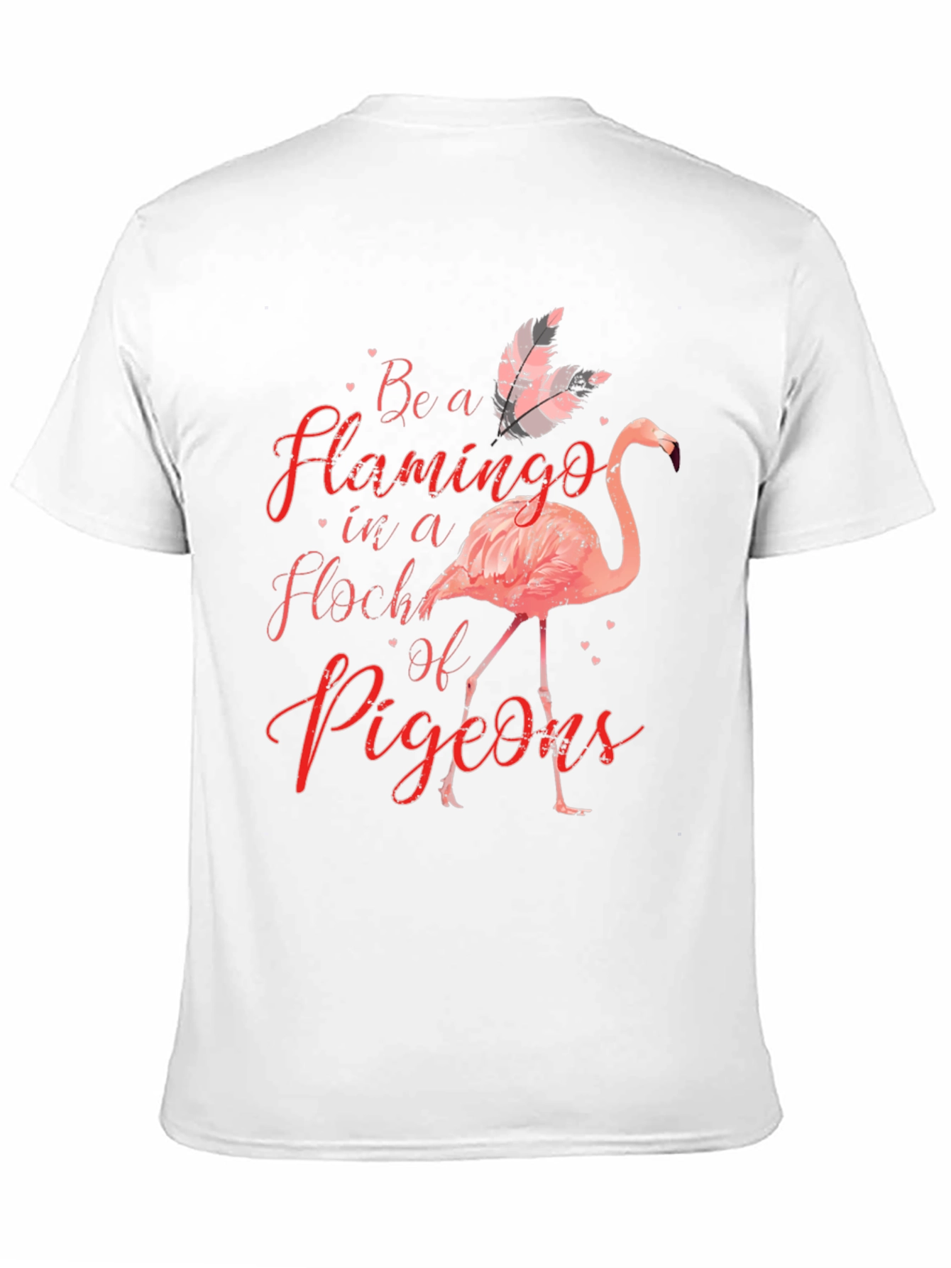 Black Be a Flamingo T-Shirt - Novelty Graphic Tee view 11