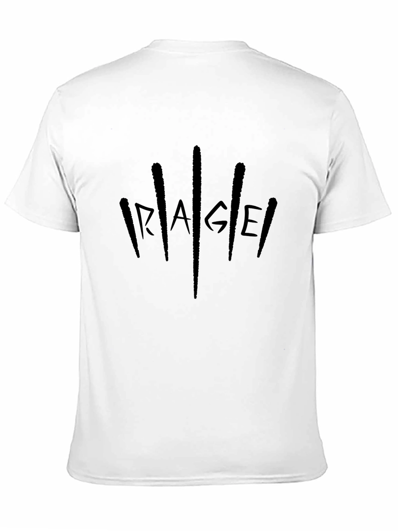 Black RAGE Graphic Print Black T-Shirt - Casual Cotton Tee view 11