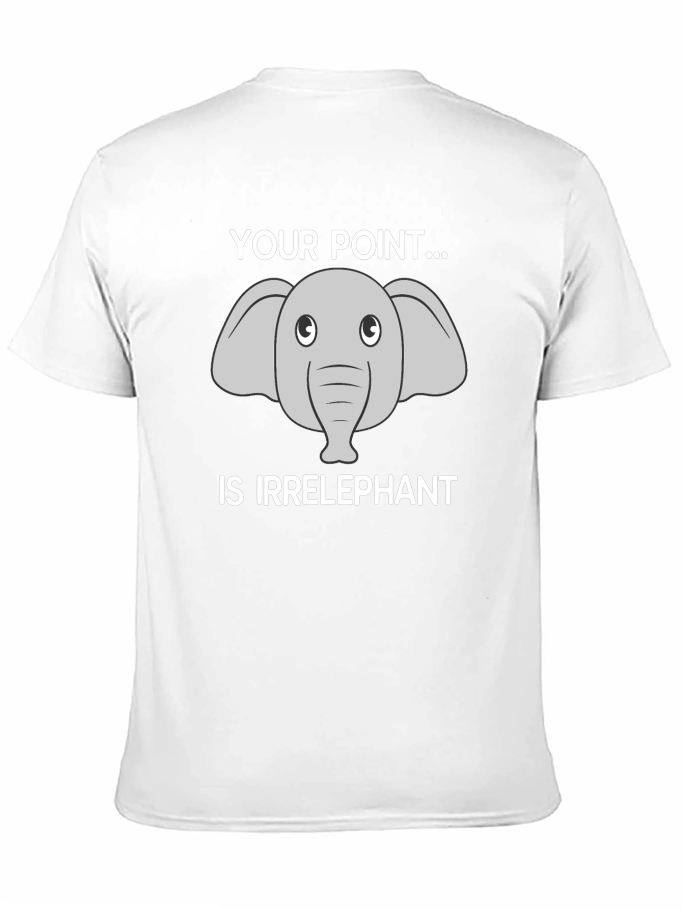 Black Irrelephant T-Shirt - Funny Elephant Graphic Tee view 11