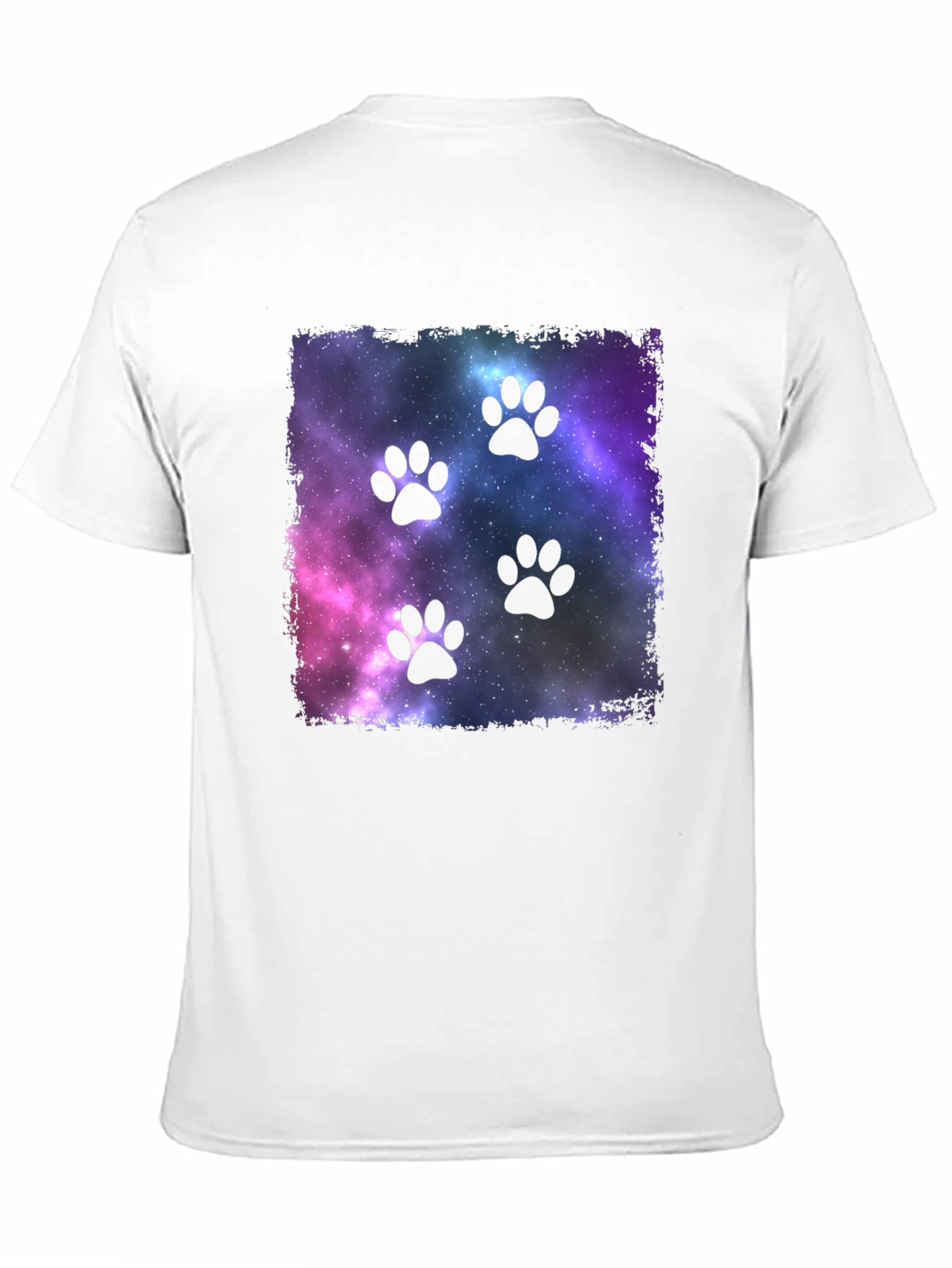 Black Galaxy Paw Print T-Shirt view 11