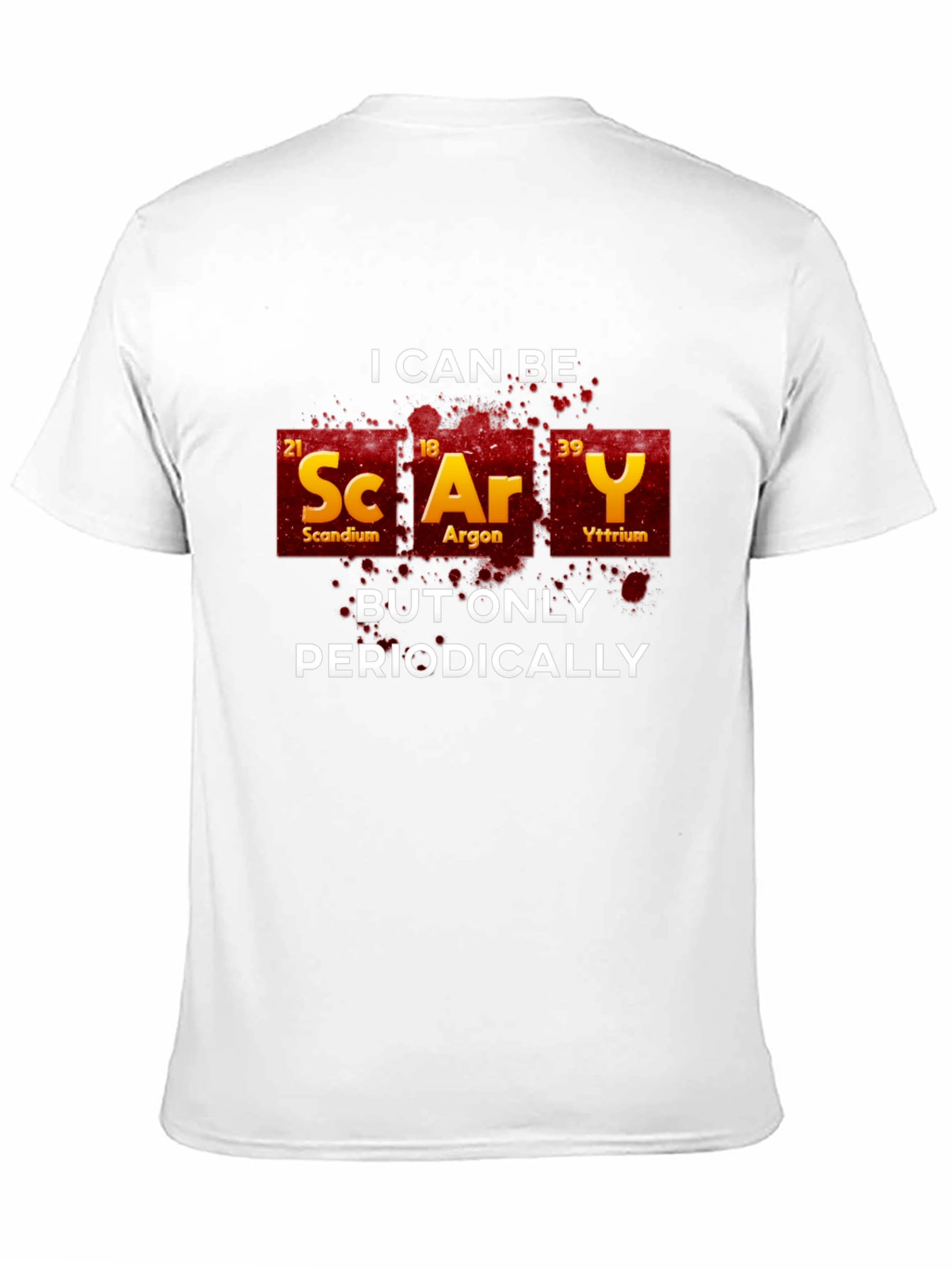 Black Scary Periodic Table T-Shirt view 11