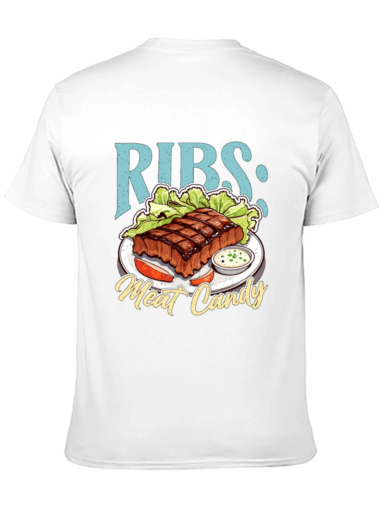 Black RIBS: Meat Candy T-Shirt - BBQ Lover Tee view 11
