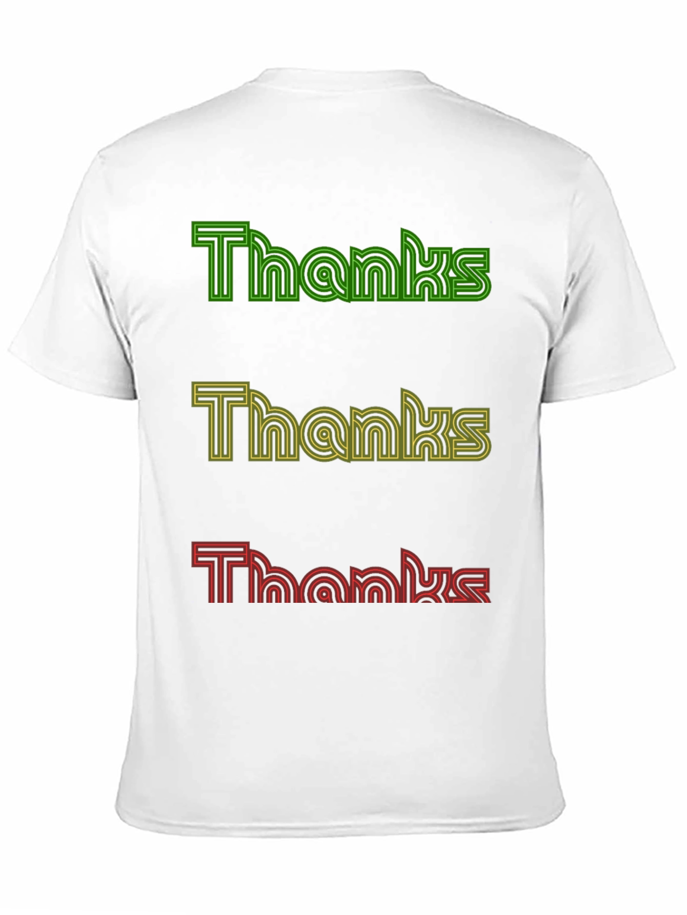 Black Thanks Neon Graphic Tee - Soft Cotton Blend view 11