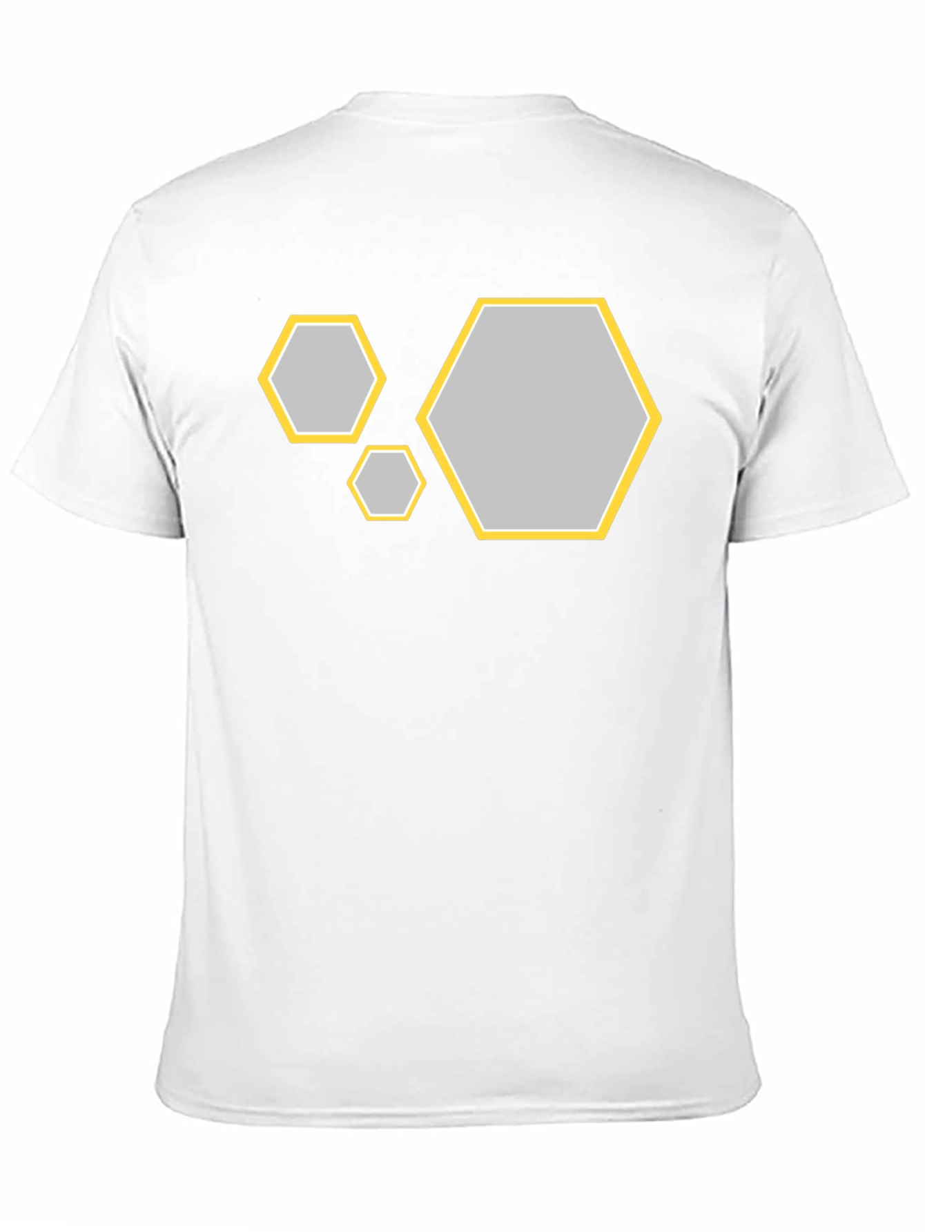 Black Geometric Hexagon Graphic T-Shirt view 11