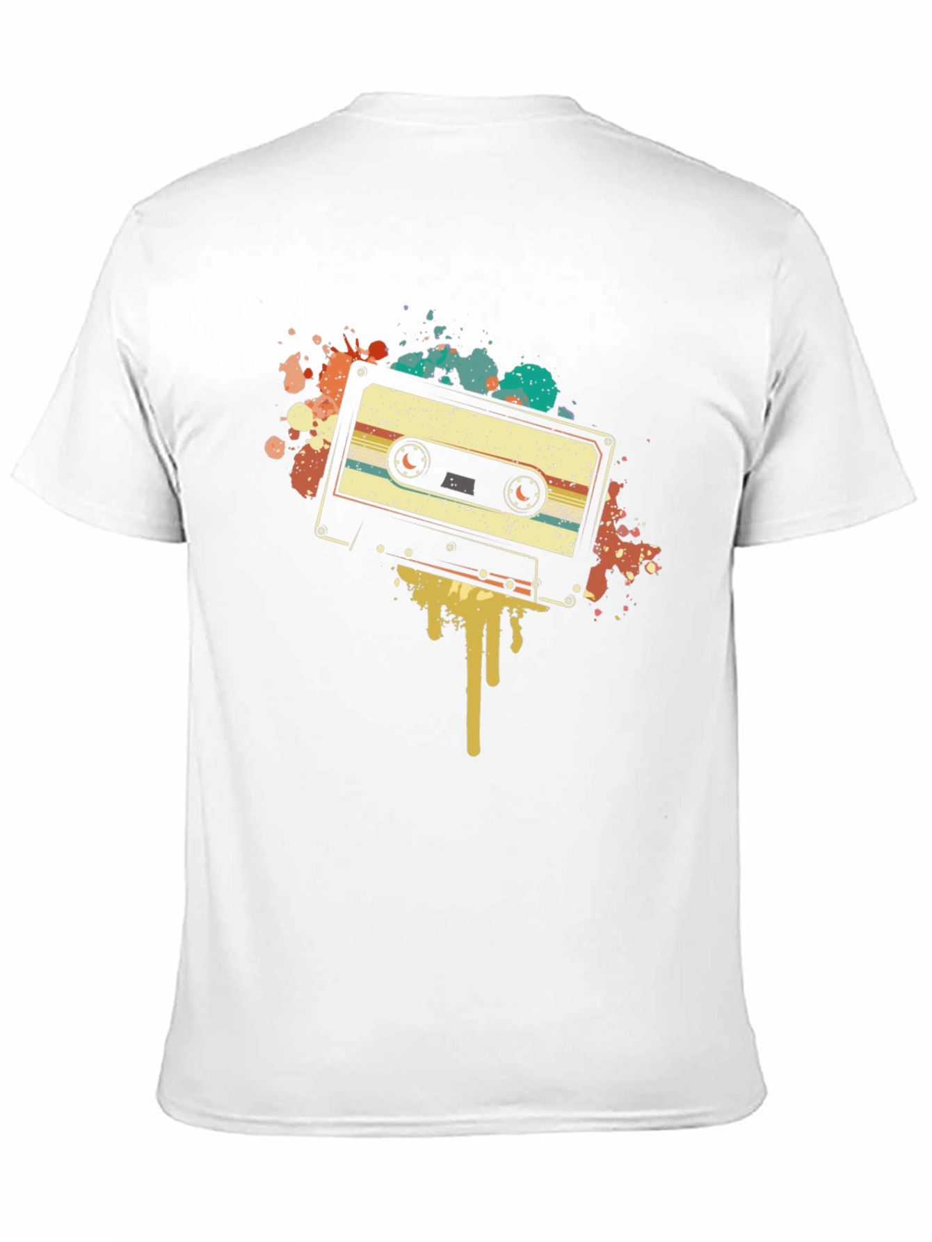 Black Retro Cassette Tape Graphic Tee view 11